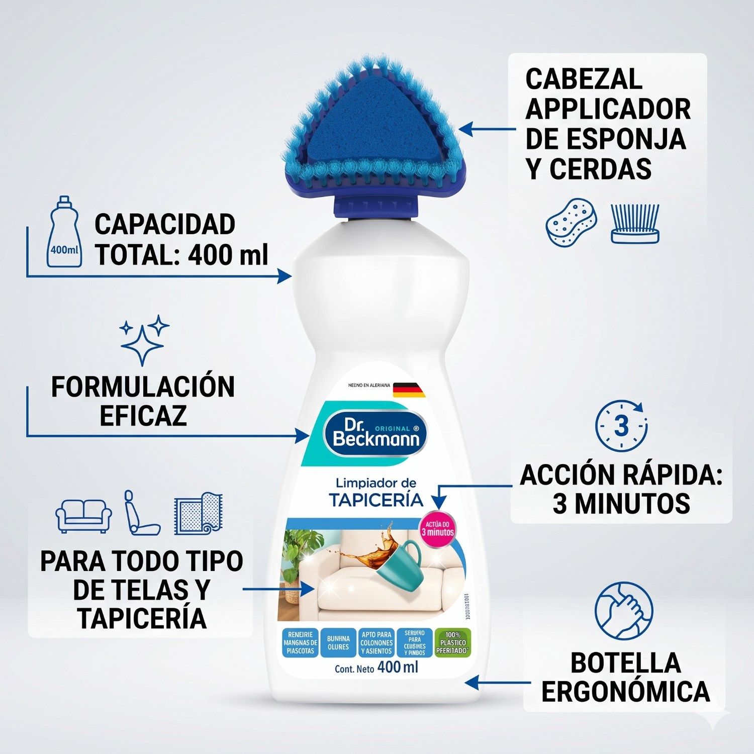 Limpiador De Tapiceria Dr. Beckmann 400ml-3
