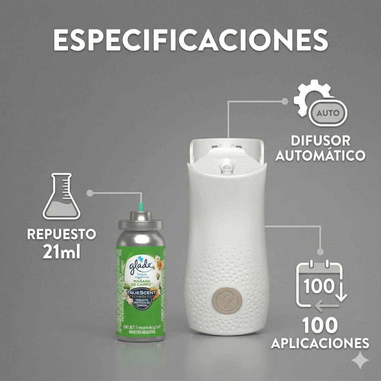 Aromatizante Glade Mañana De Campo (difusor + Repuesto)-4