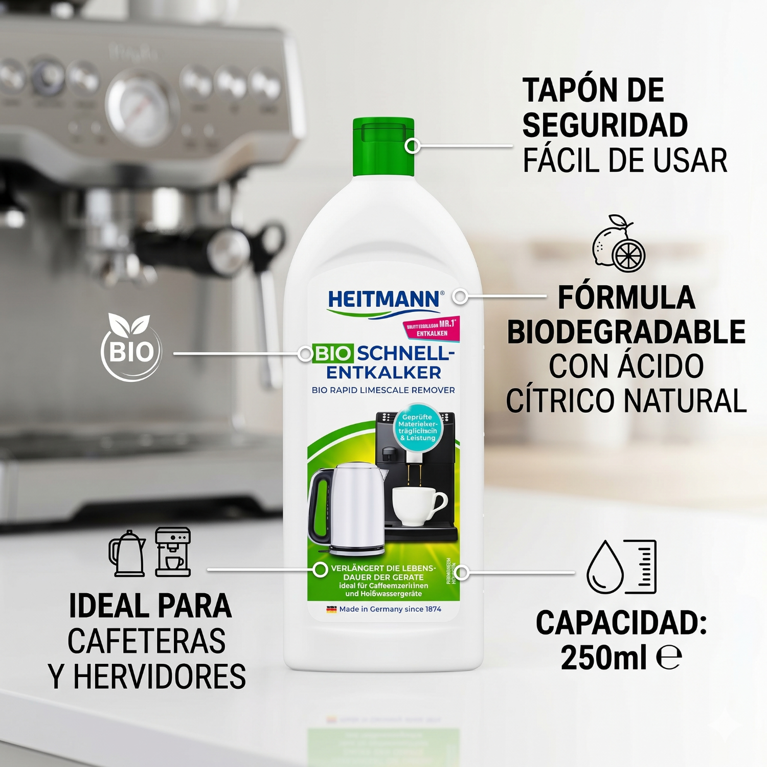 Descalcificador Limpiador De Cafeteras Y Hervidores 250ml-4