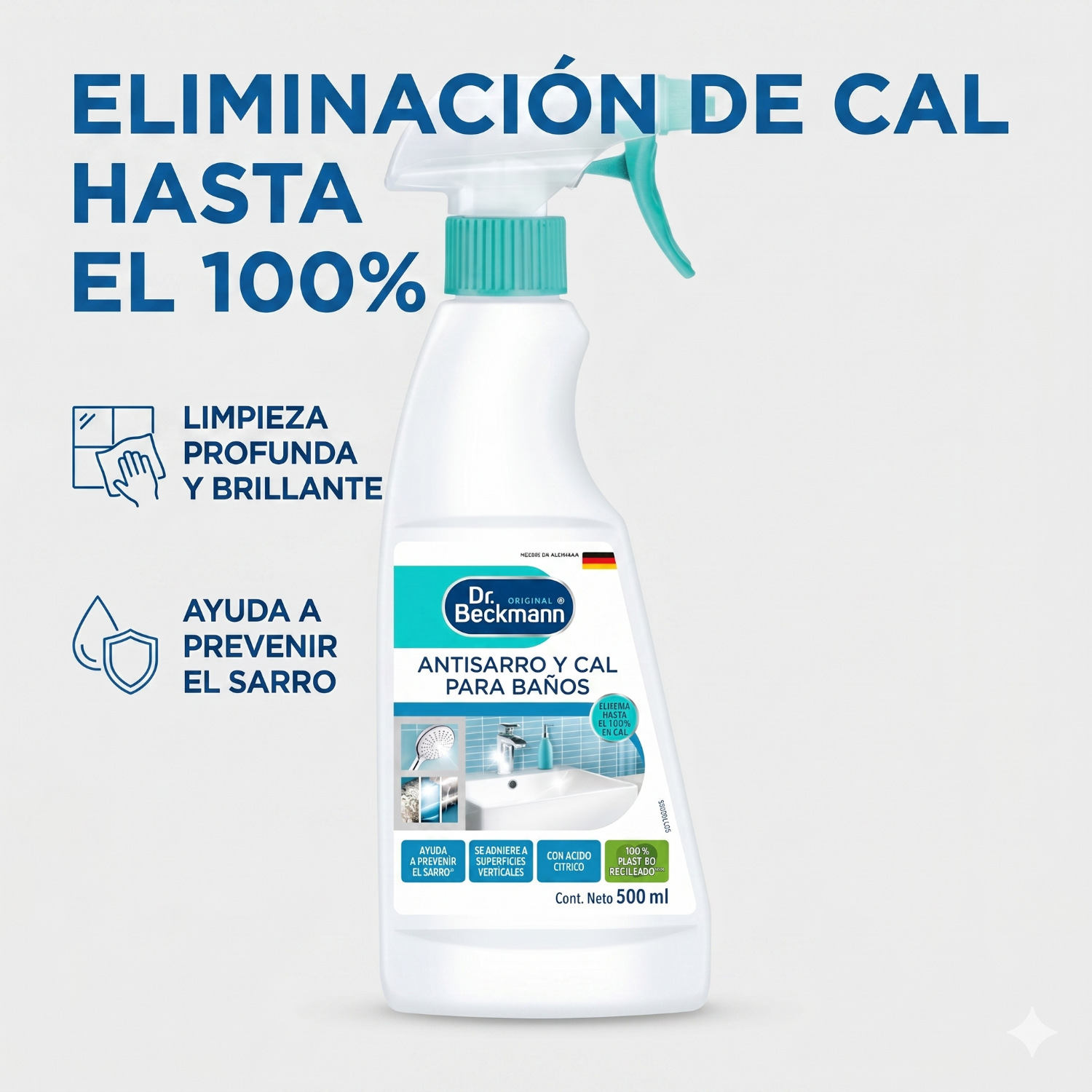 Limpiador Antisarro y Cal Baños Dr. Beckmann 500ml-1