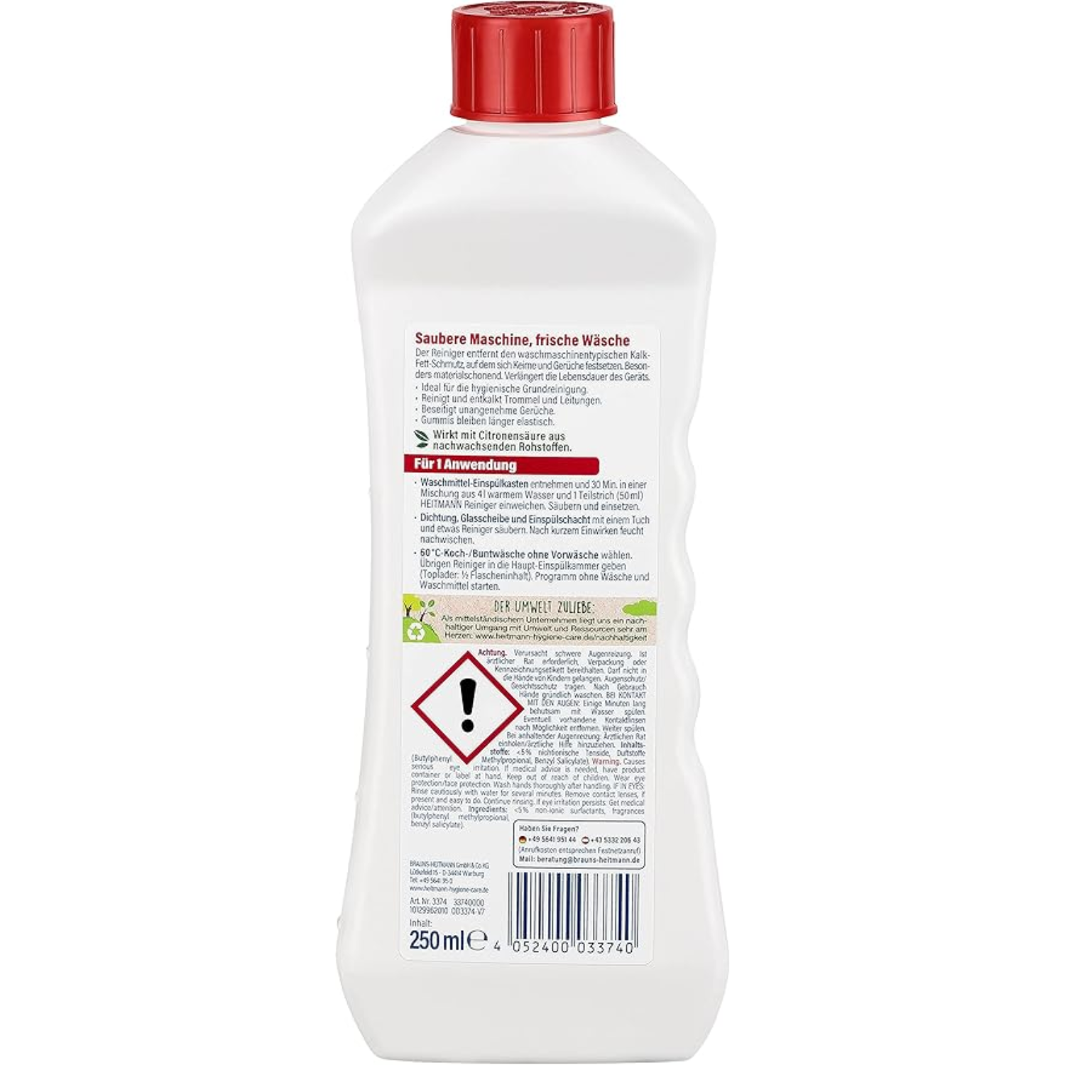 Limpiador Lavadora 3en1 Heitmann 250 ml-1