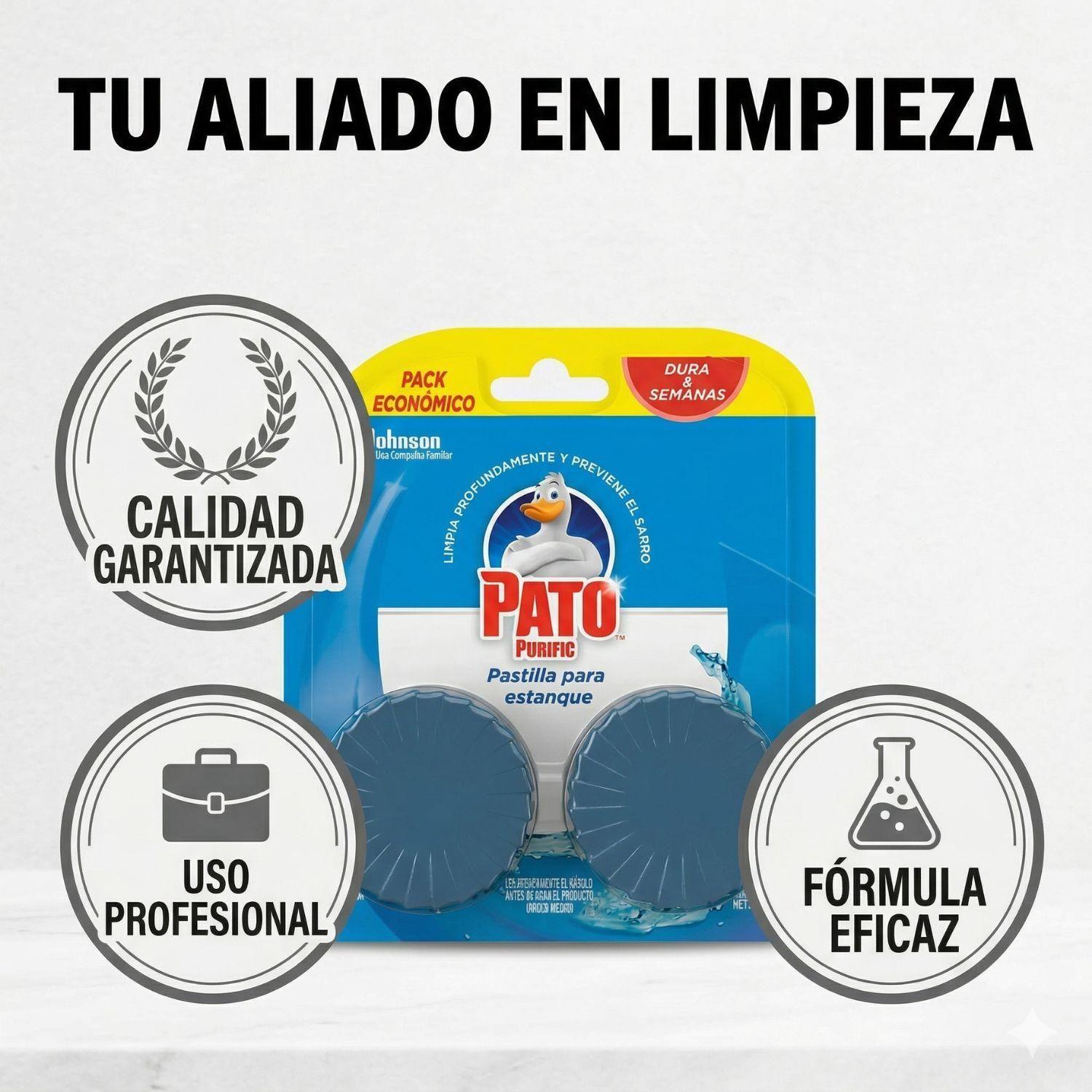 Pastilla Estanque Inodoro Azul Pato Purific Antisarro Limpieza Pack 2-5