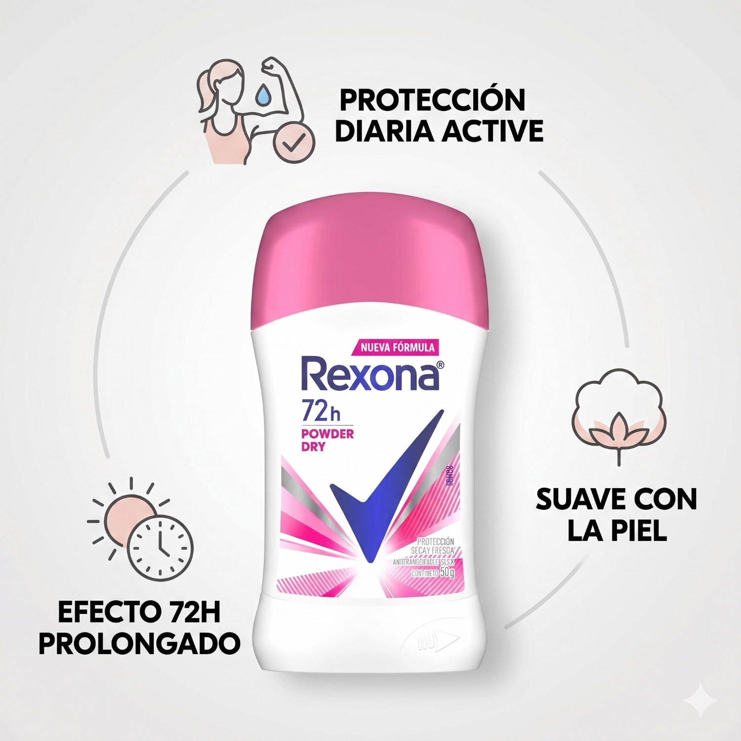 Desodorante Rexona Women Powder Dry Barra 50g-2