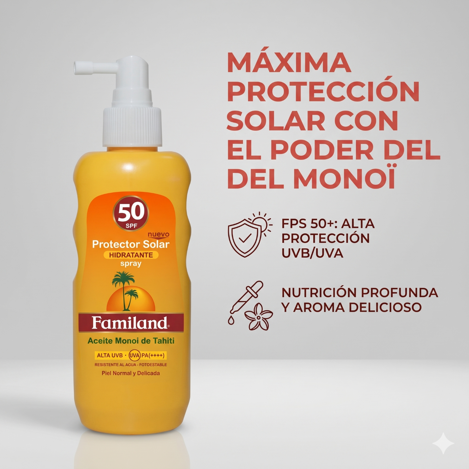 Bloqueador Solar Familand Monoi FPS50 Spray 190ml-1