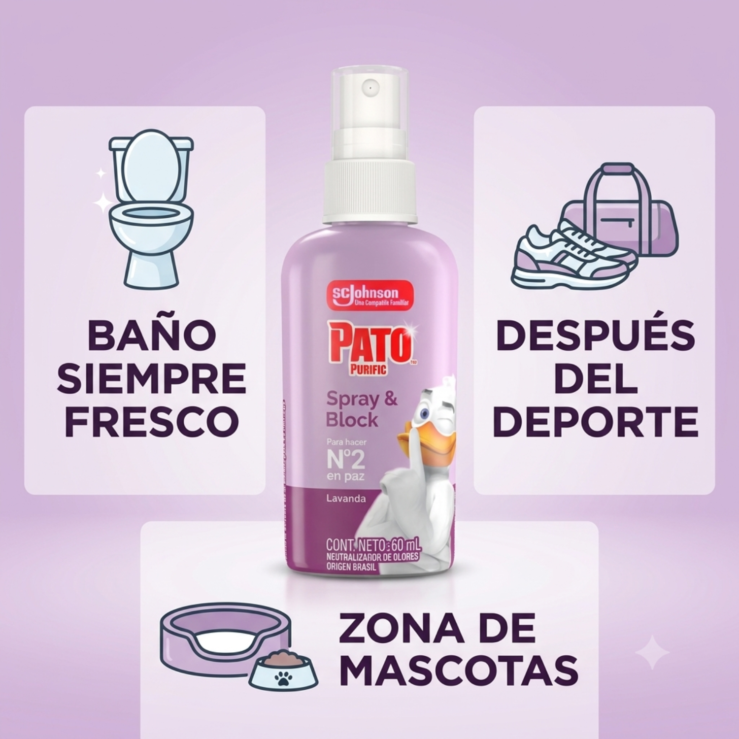 Pato Purific Neutralizador Olores Lavanda 60ml-2