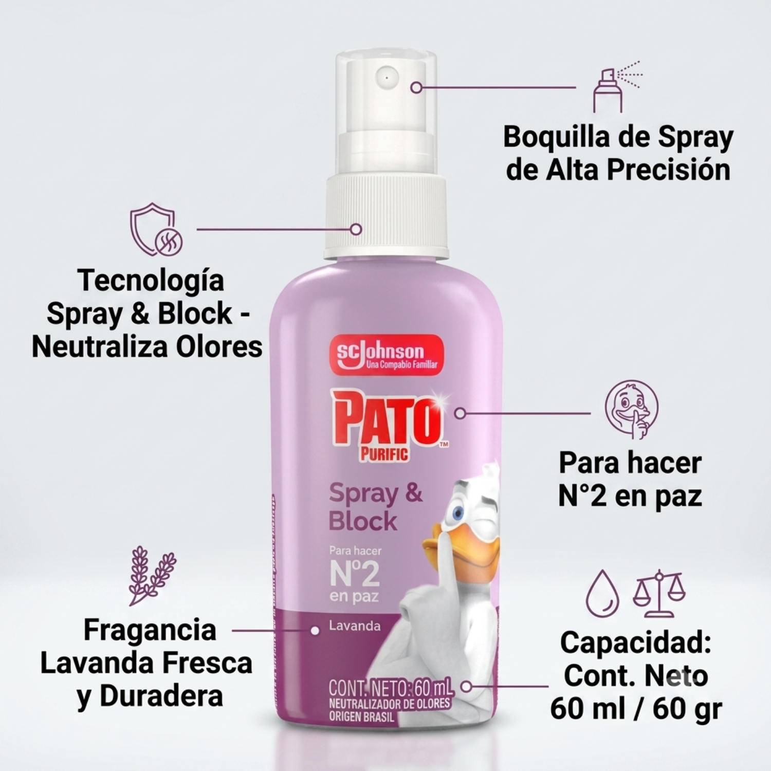 Pato Purific Neutralizador Olores Lavanda 60ml-4
