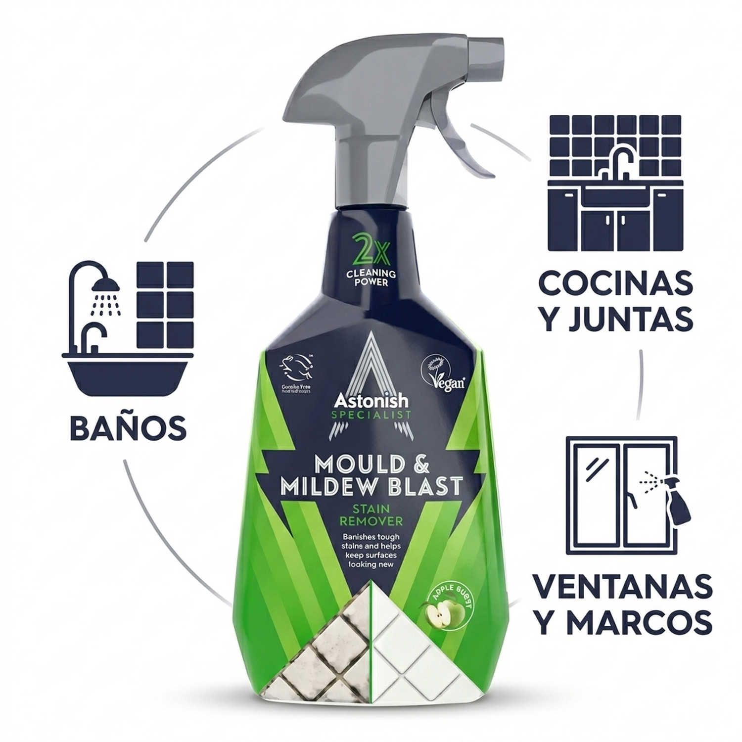 Astonish Eliminador Moho y Hongos Gatillo 750 Ml Antihongos-3
