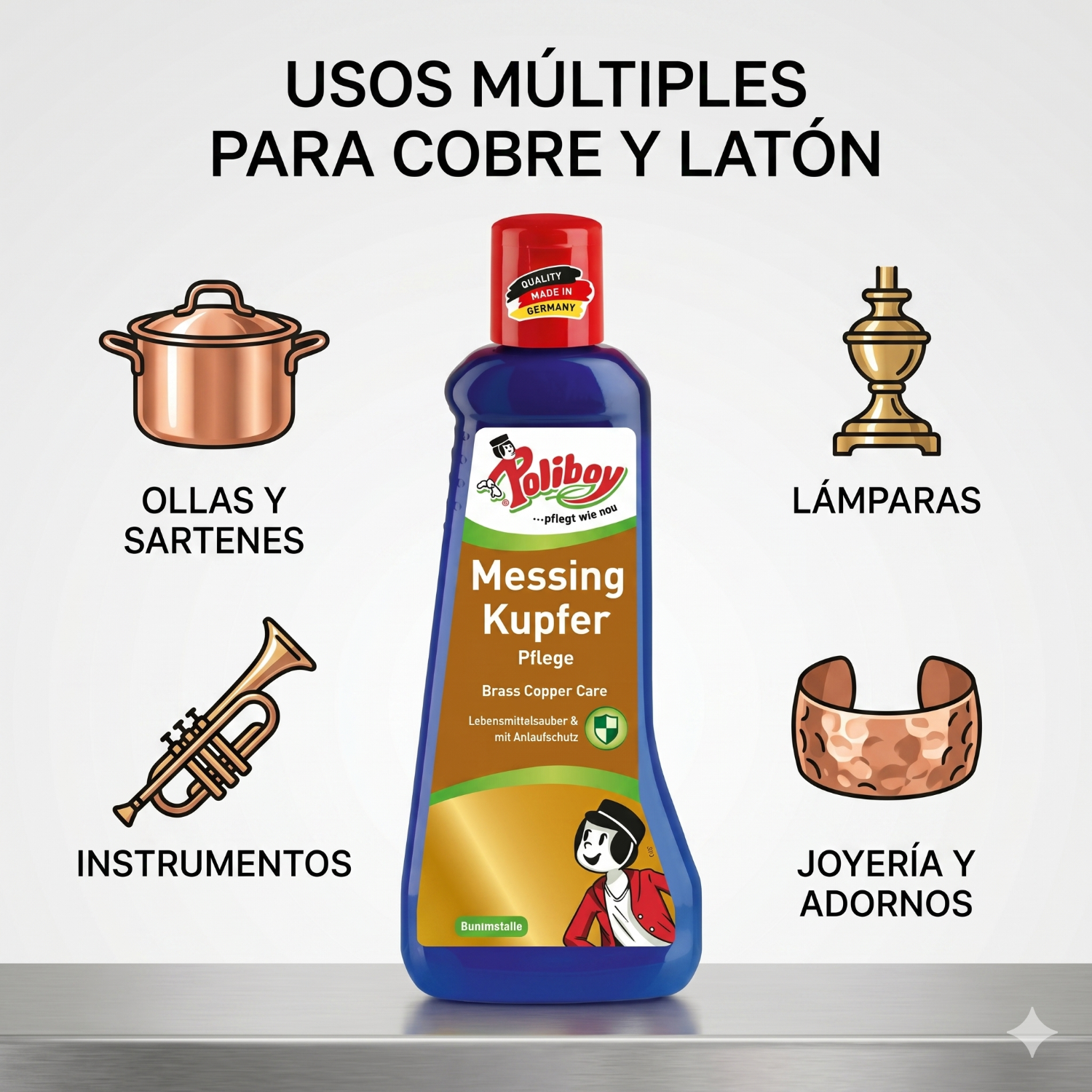 Limpiador Pulidor Cobre Laton Poliboy 200ml-2