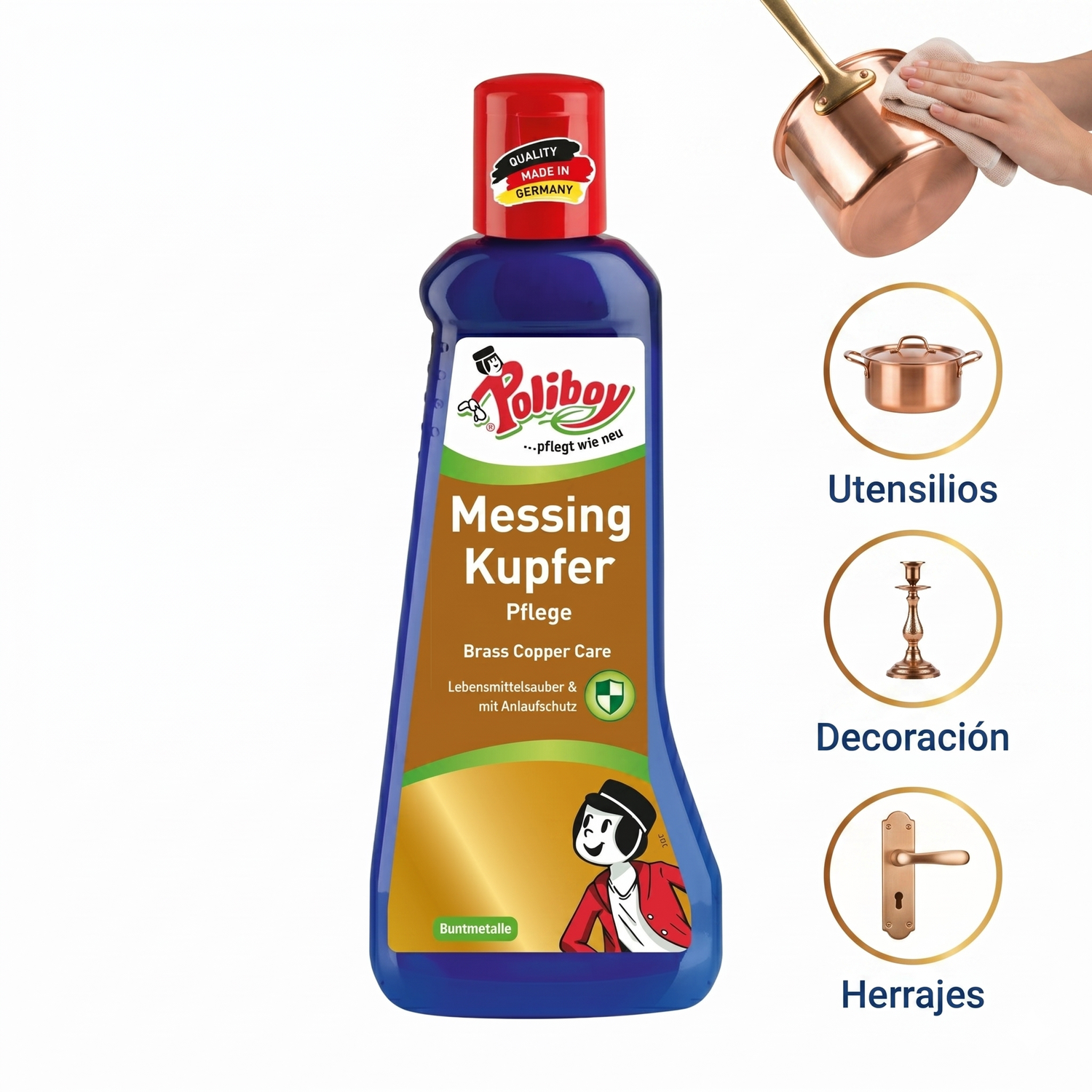 Limpiador Pulidor Cobre Laton Poliboy 200ml-3