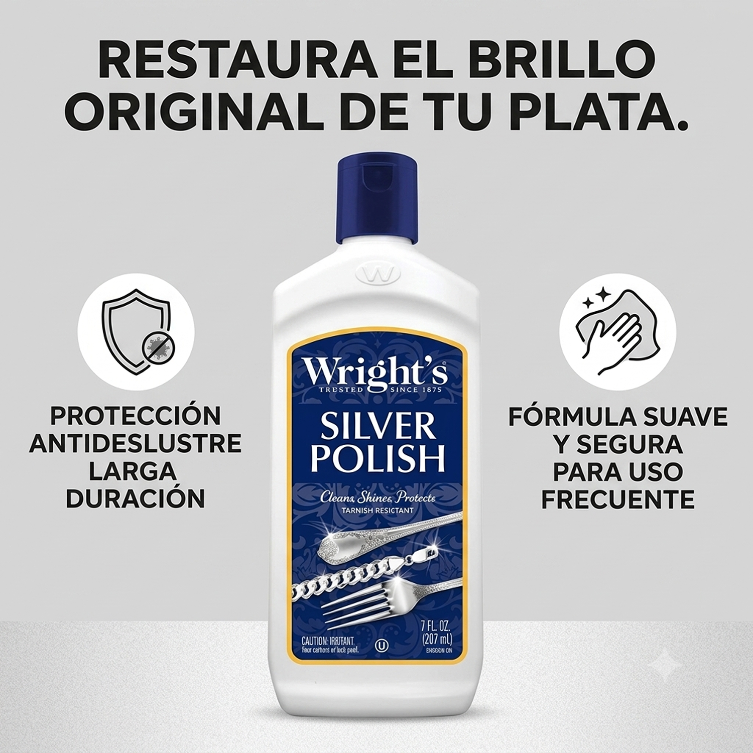 Pulidor Plata Wrights Silver Polish 207ml Anti Opacidad-3