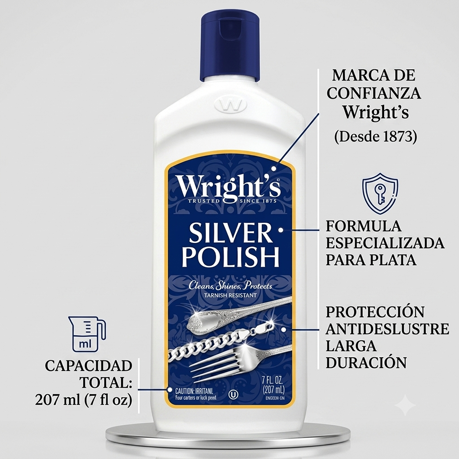 Pulidor Plata Wrights Silver Polish 207ml Anti Opacidad-3