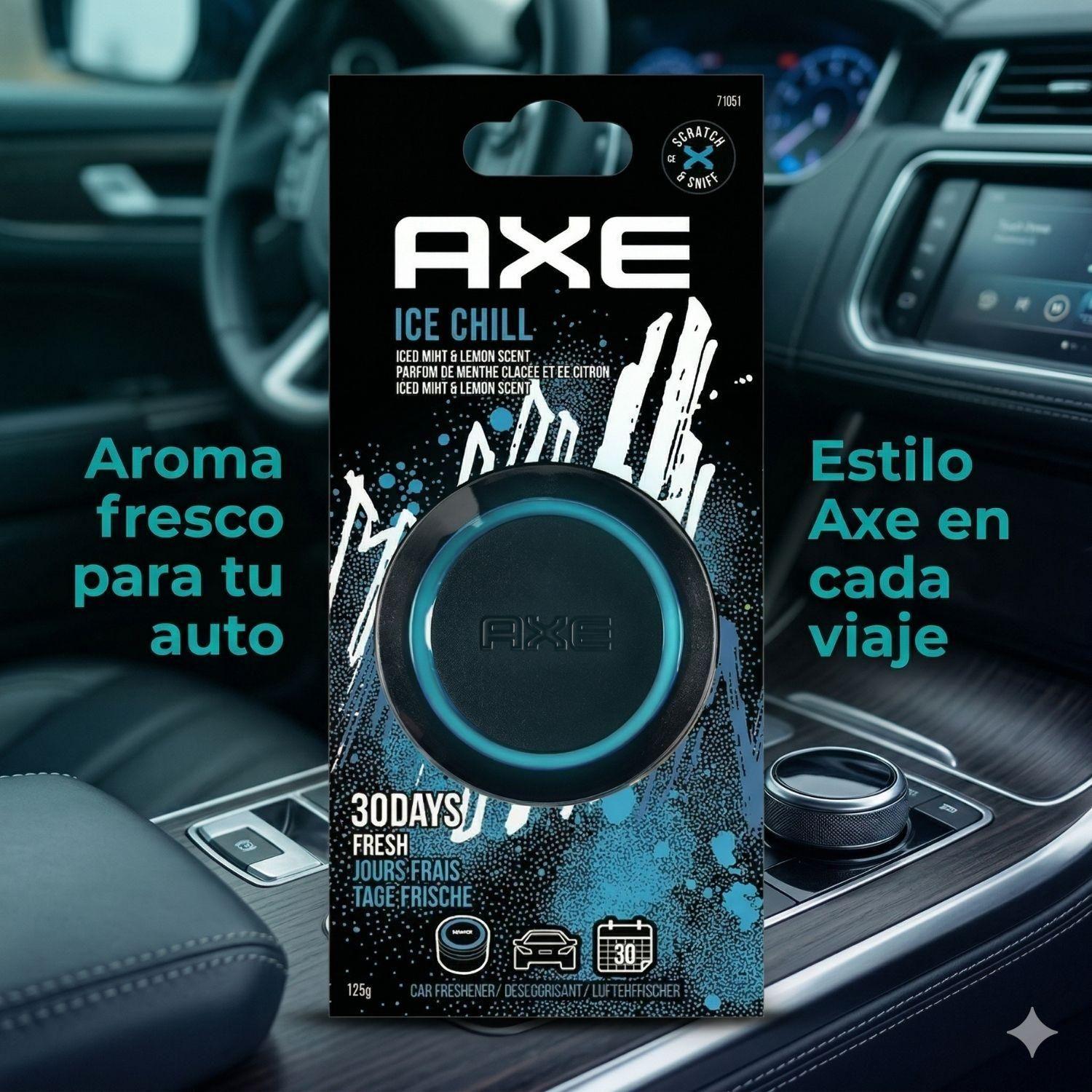 Pack 3 Aromatizantes Auto Axe Ice Gel 125g Eliminador Olores Auto-2