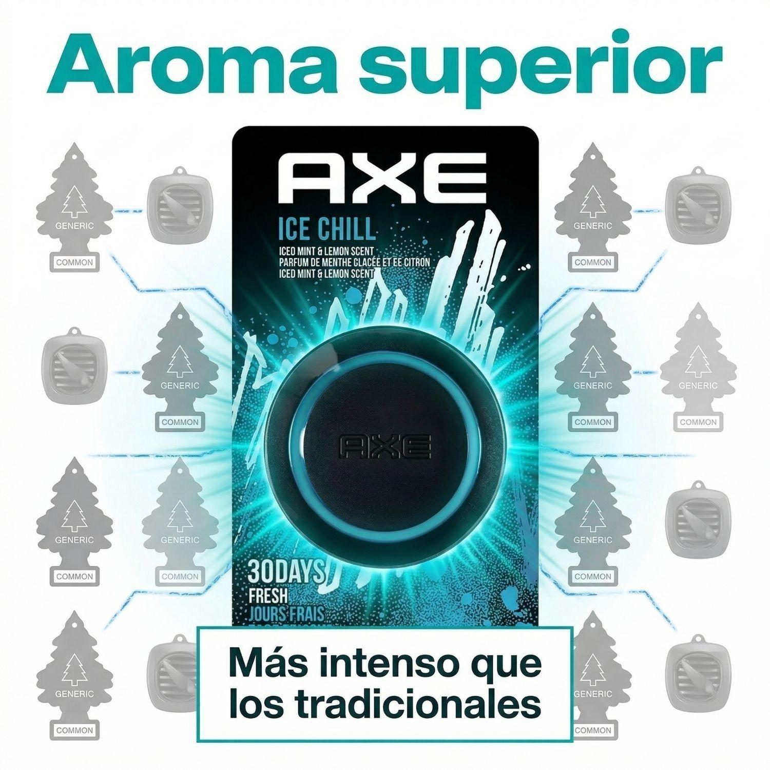 Pack 3 Aromatizantes Auto Axe Ice Gel 125g Eliminador Olores Auto-6
