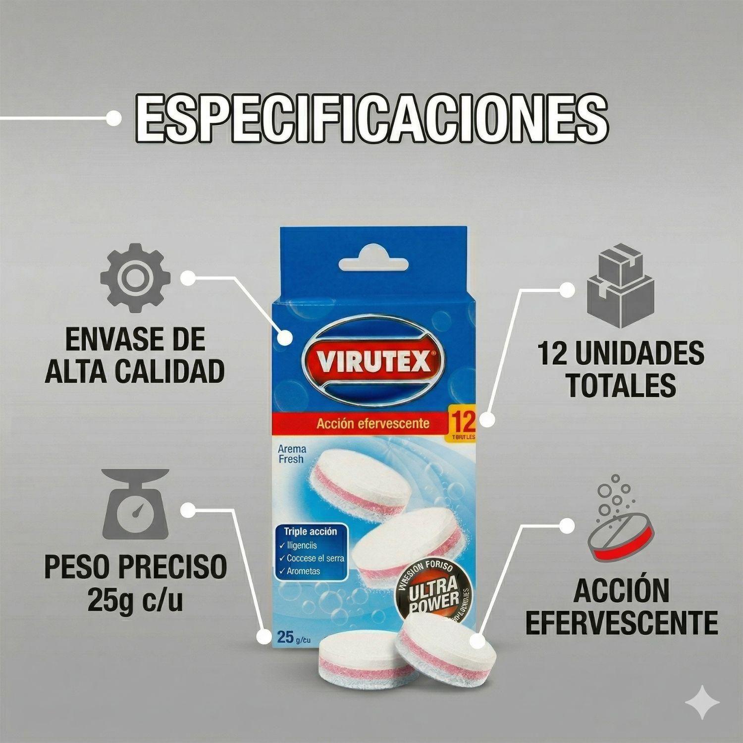 Pastillas Inodoro Efervescentes Antisarro Virutex 12tabletas-4