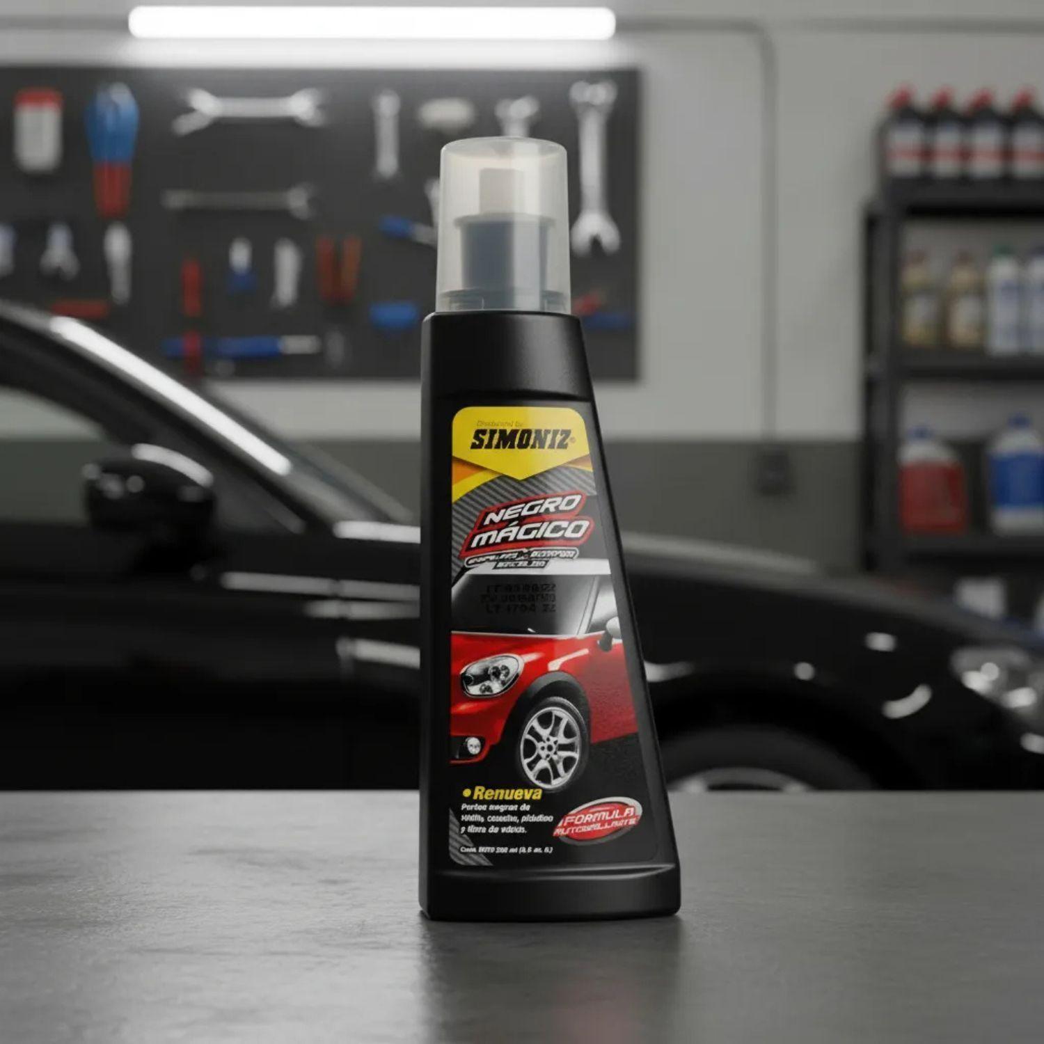 Restaurador De Plásticos Auto Simoniz Negro Mágico 250ml Parachoques-2