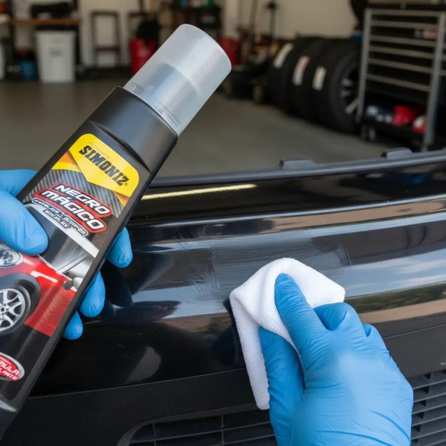 Restaurador De Plásticos Auto Simoniz Negro Mágico 250ml Parachoques-3