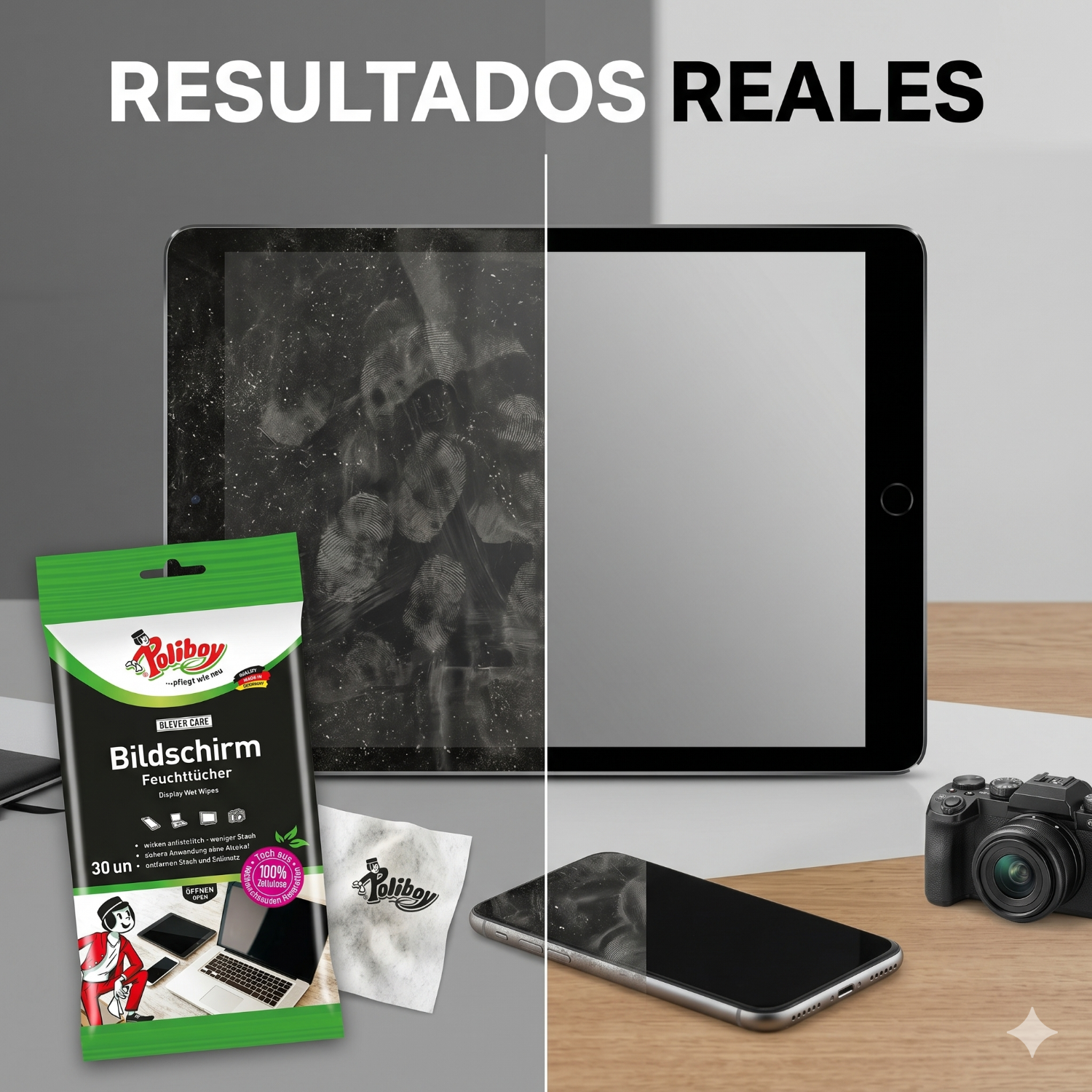 Toallitas Limpiadoras Pantallas Celular Notebook 30 Und-5