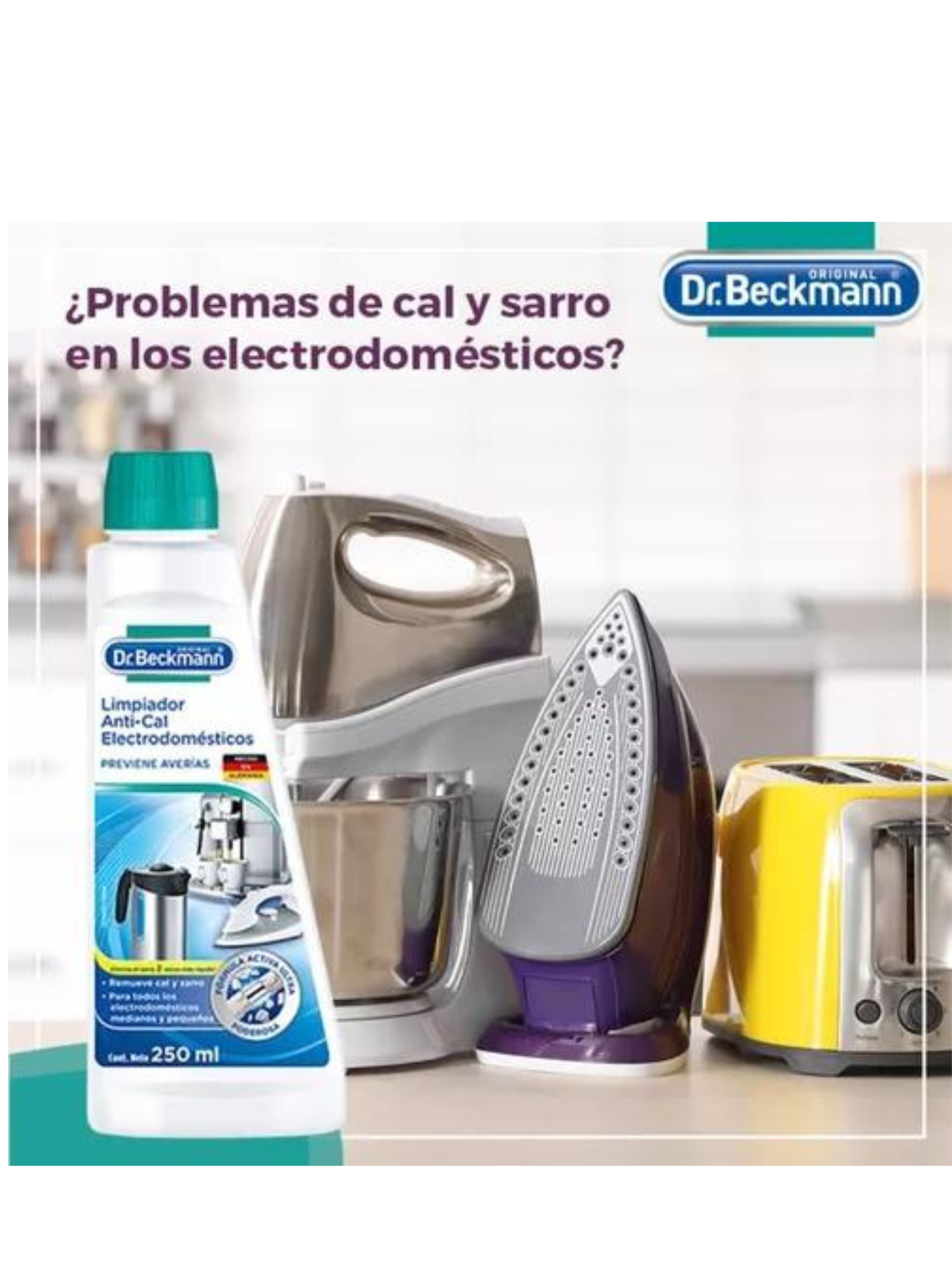 Dr. Beckmann Limpiador Anti Cal Electrodomésticos 250ml: Adiós a la cal en tus electrodoméstico-1