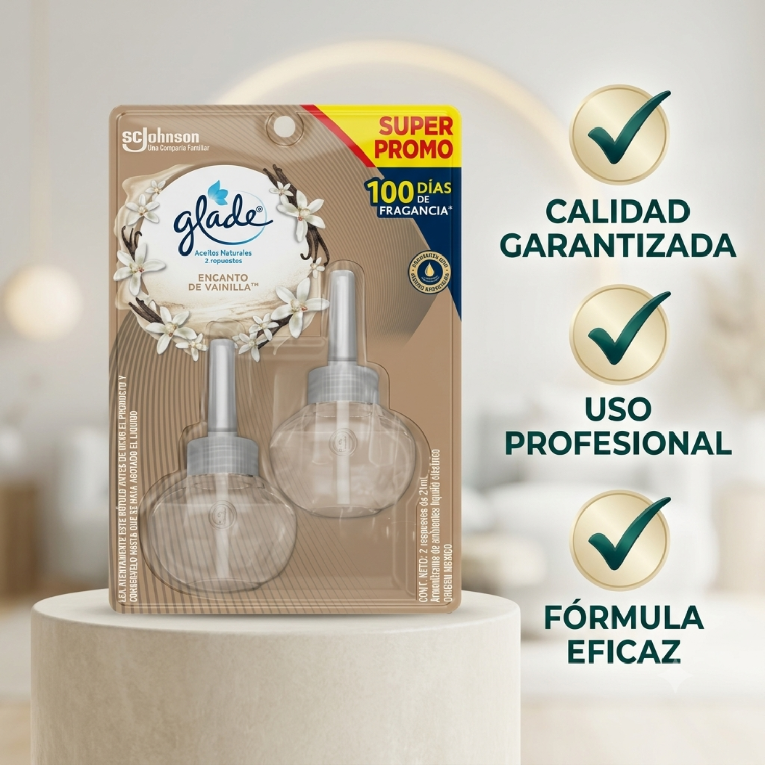 Recarga Glade Aceite Natural Vainilla 21mlx2unid-4