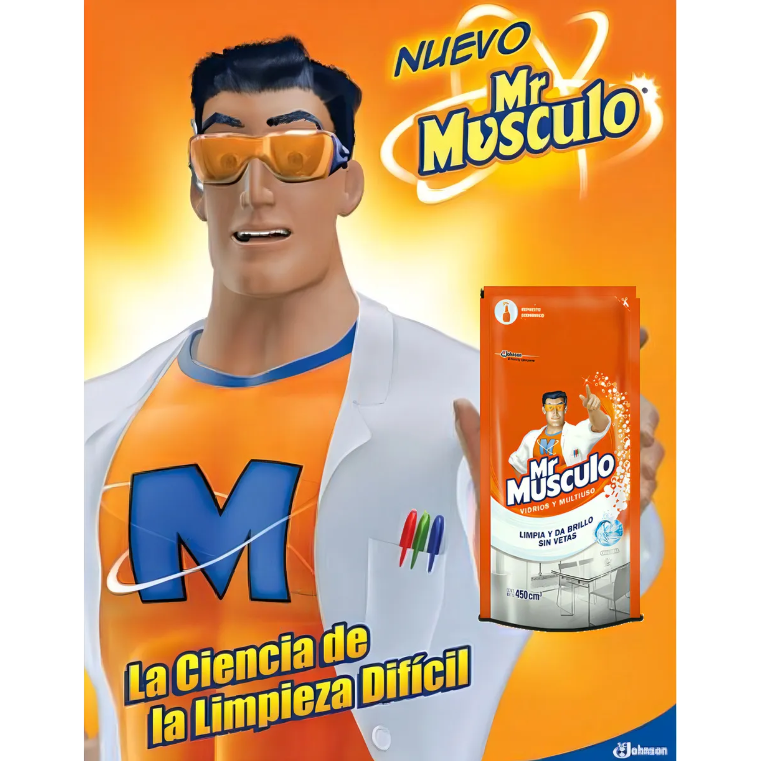 Mr. Músculo Limpia Vidrios Multiuso Recarga 450 Cc-1