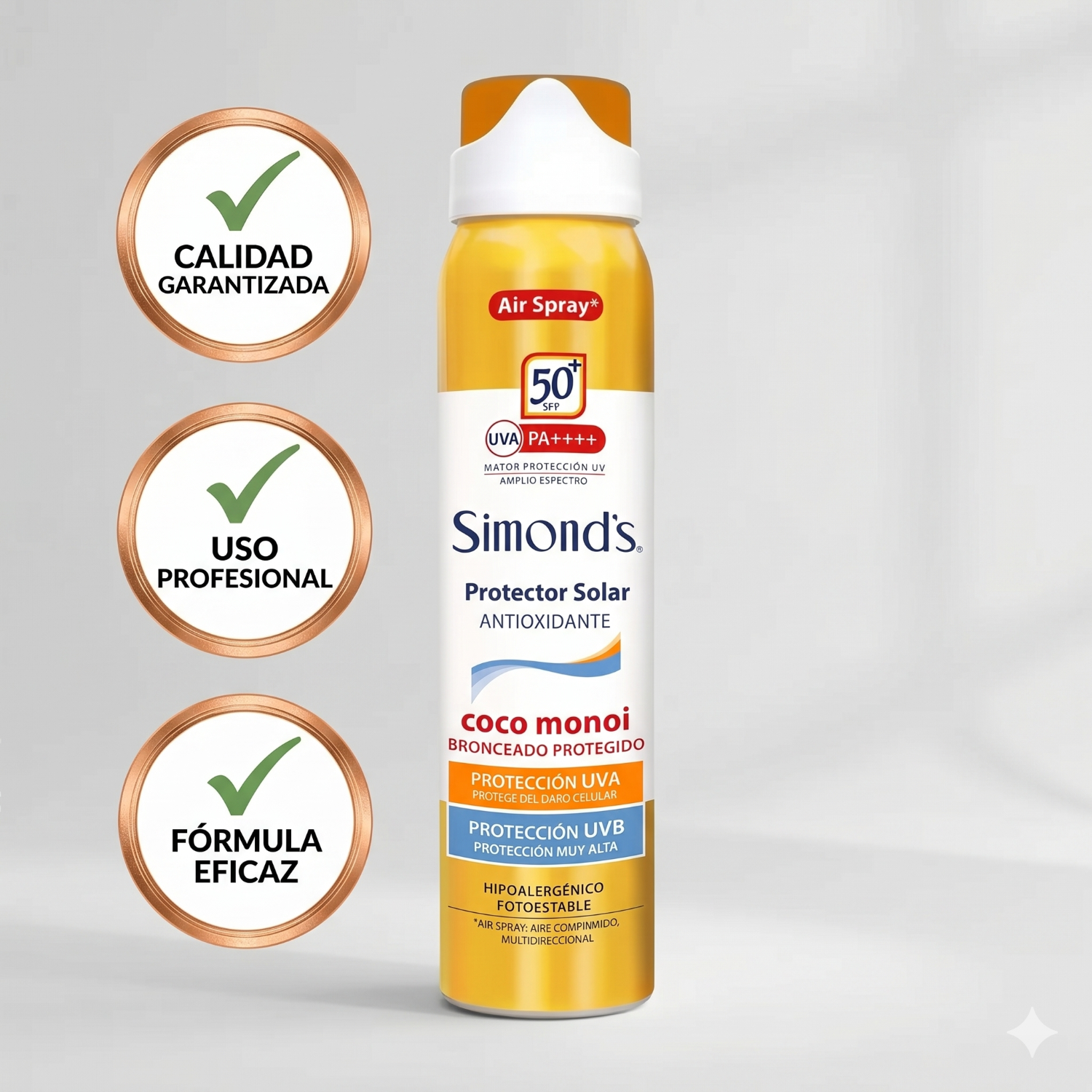 Protector Solar Simonds Air Spray FPS50 Coco Monoi 75ml-4