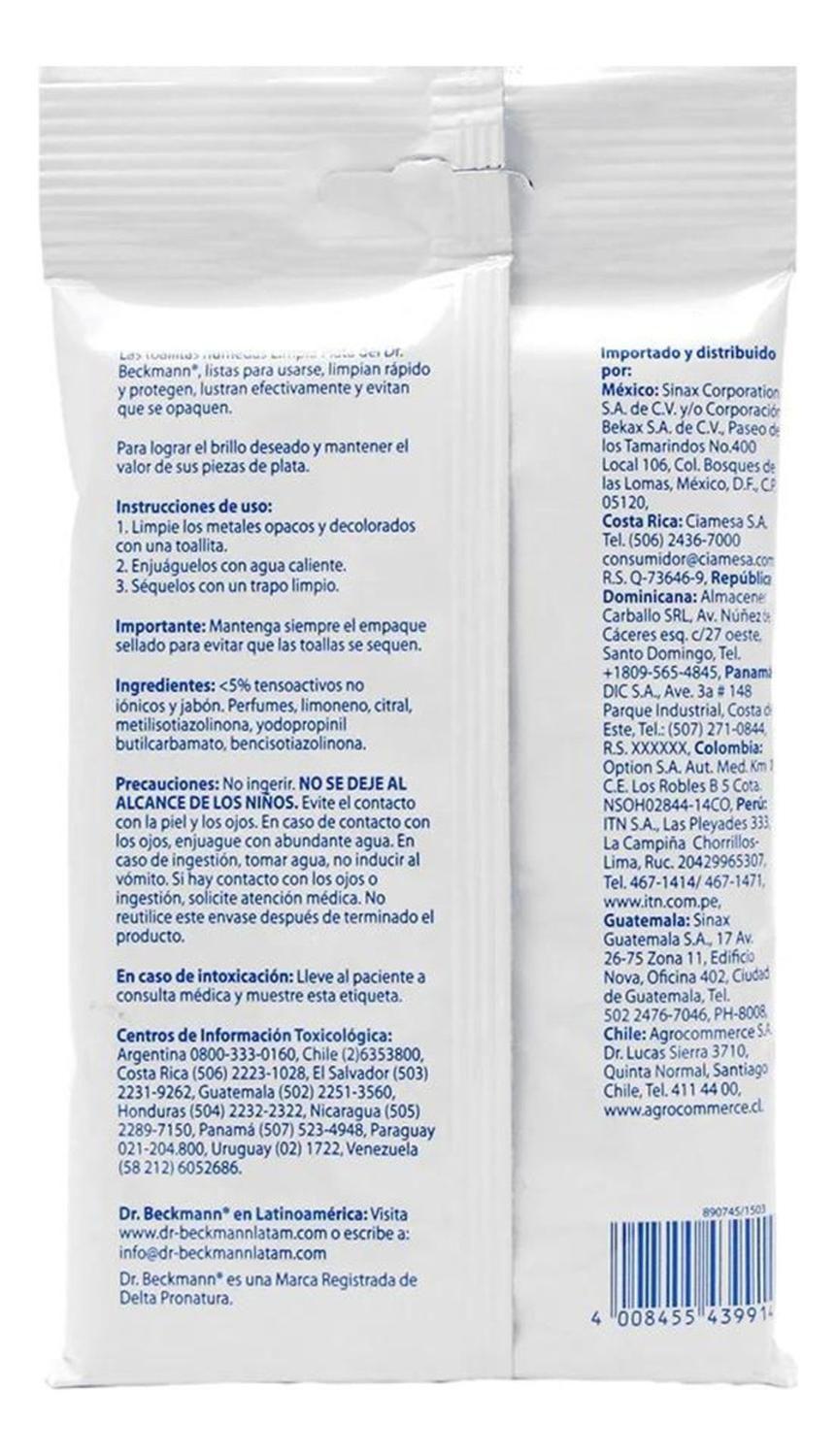 Toallitas para Plata y Metales Dr. Beckmann 12 Un-2