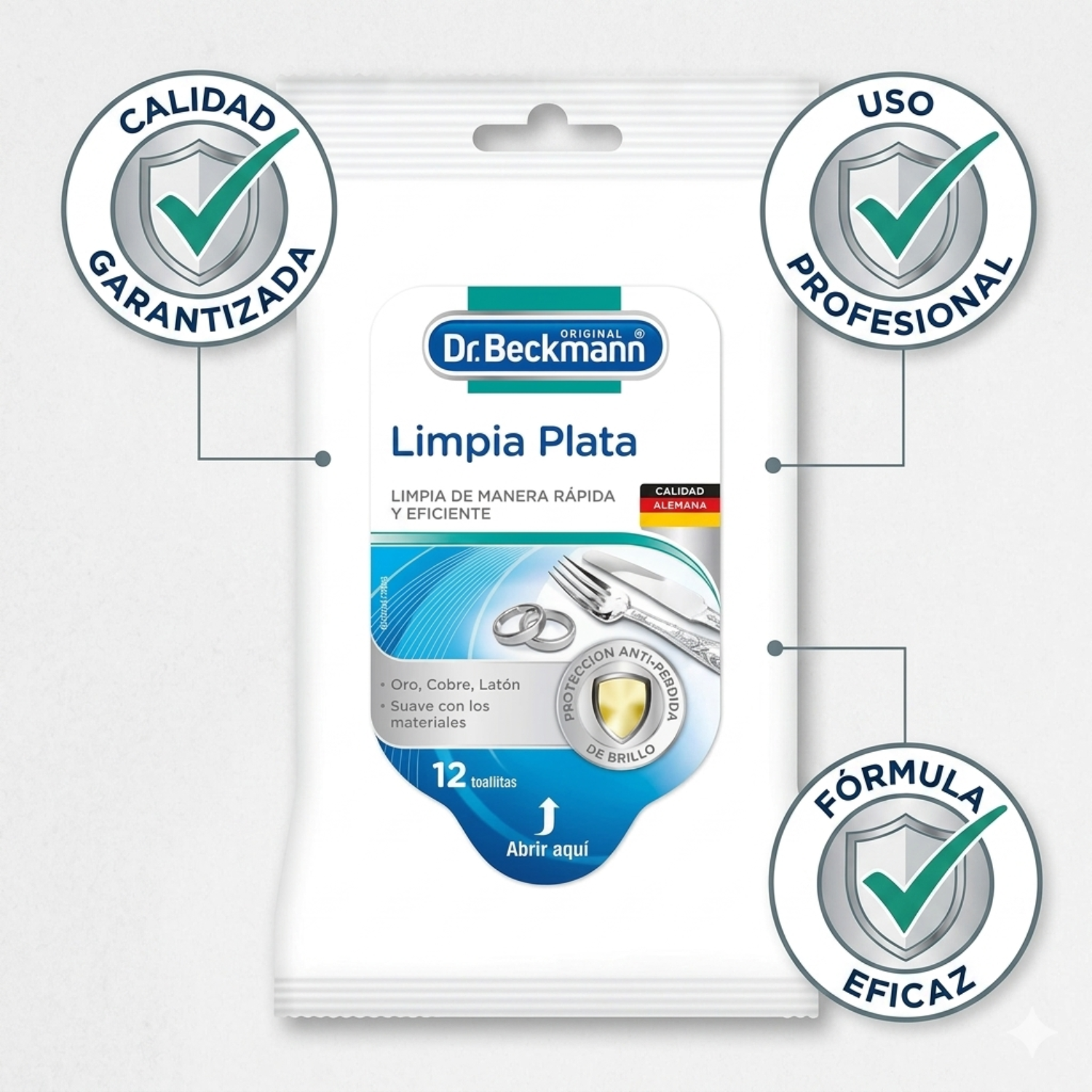 Toallitas para Plata y Metales Dr. Beckmann 12 Un-5