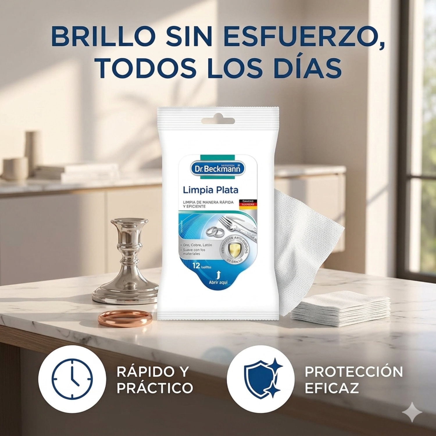 Toallitas para Plata y Metales Dr. Beckmann 12 Un-6