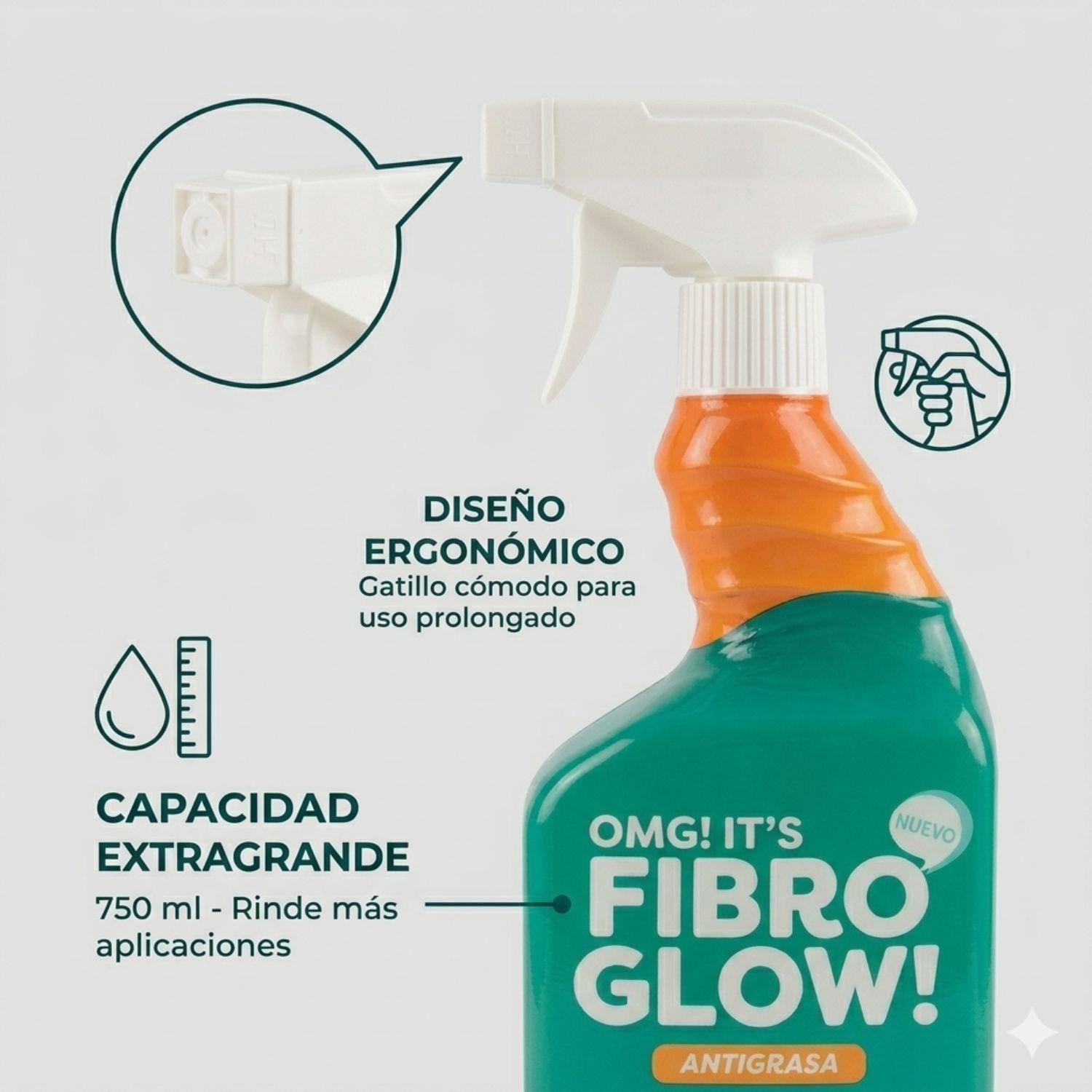 Limpiador Antigrasa Fibro Glow Gatillo 750ml Cocina Multiuso-3