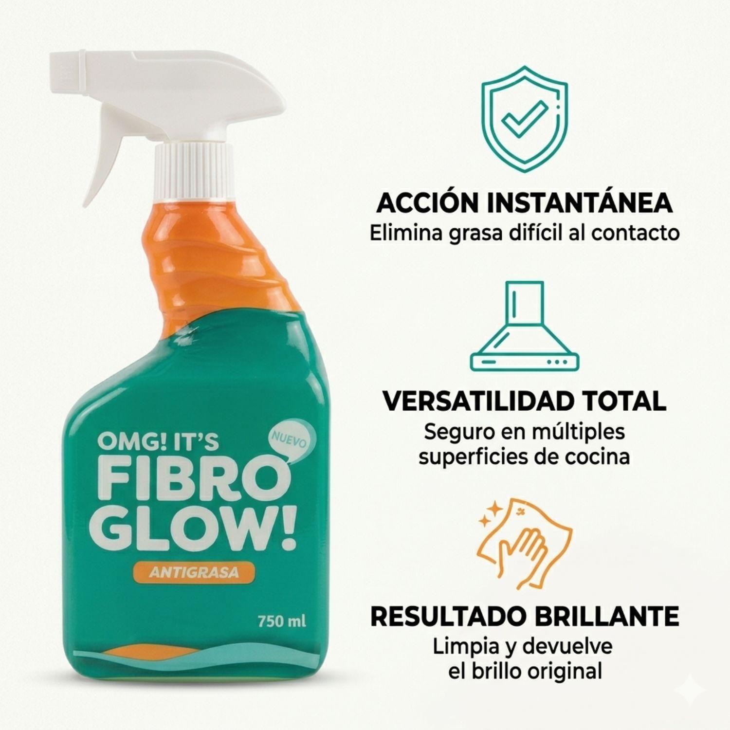 Limpiador Antigrasa Fibro Glow Gatillo 750ml Cocina Multiuso-3