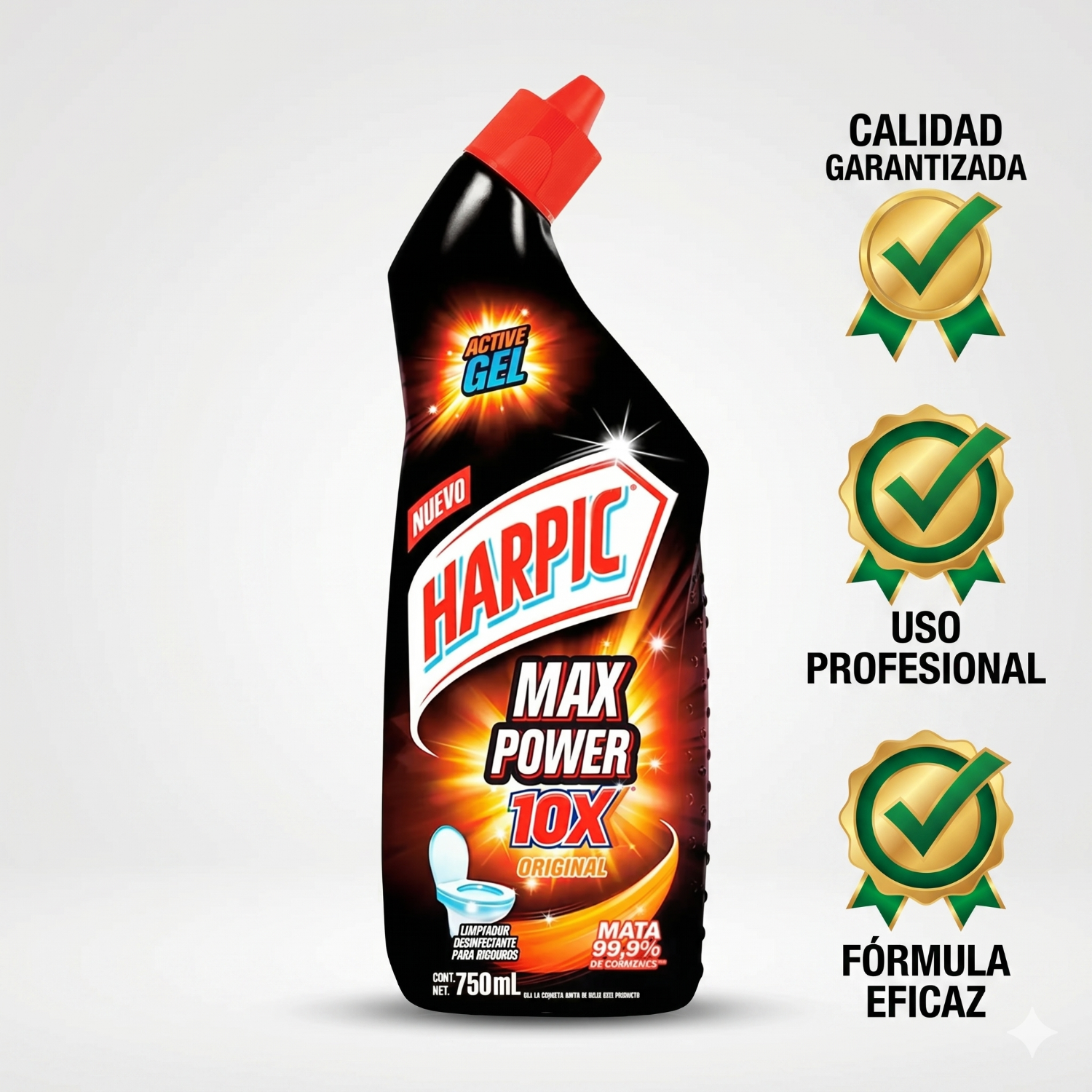 Limpiador Inodoro Harpic Power Ultra Desinfectante 750 ml-5