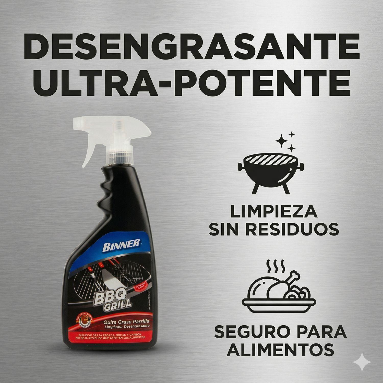 Limpiador Desengrasante Parrilla Bbq Binner 500ml-1