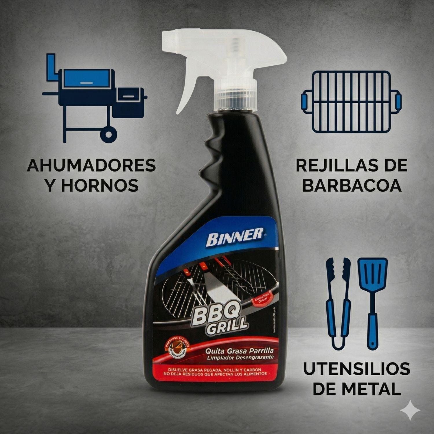 Limpiador Desengrasante Parrilla Bbq Binner 500ml-3