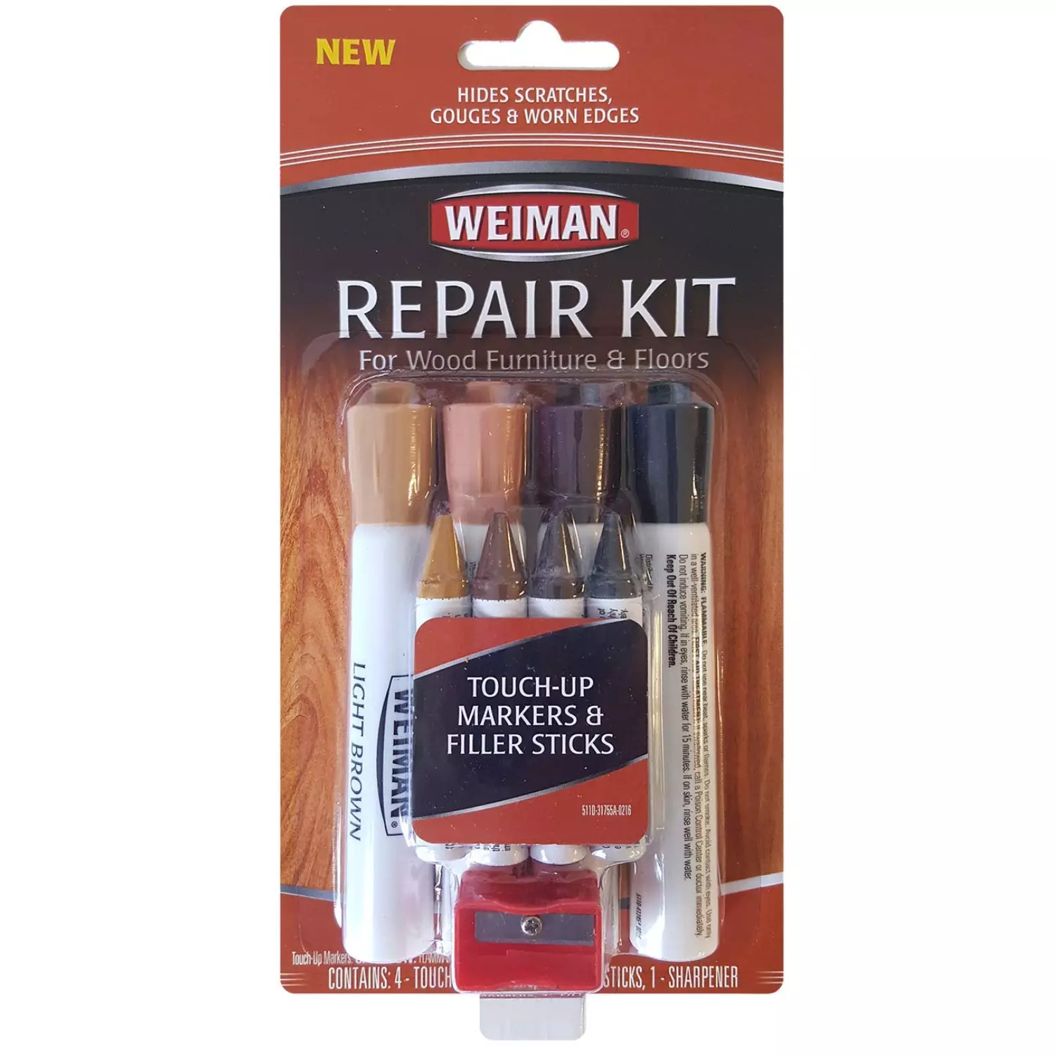 Kit Reparador Muebles y Pisos de Madera Weiman 9 Piezas-0