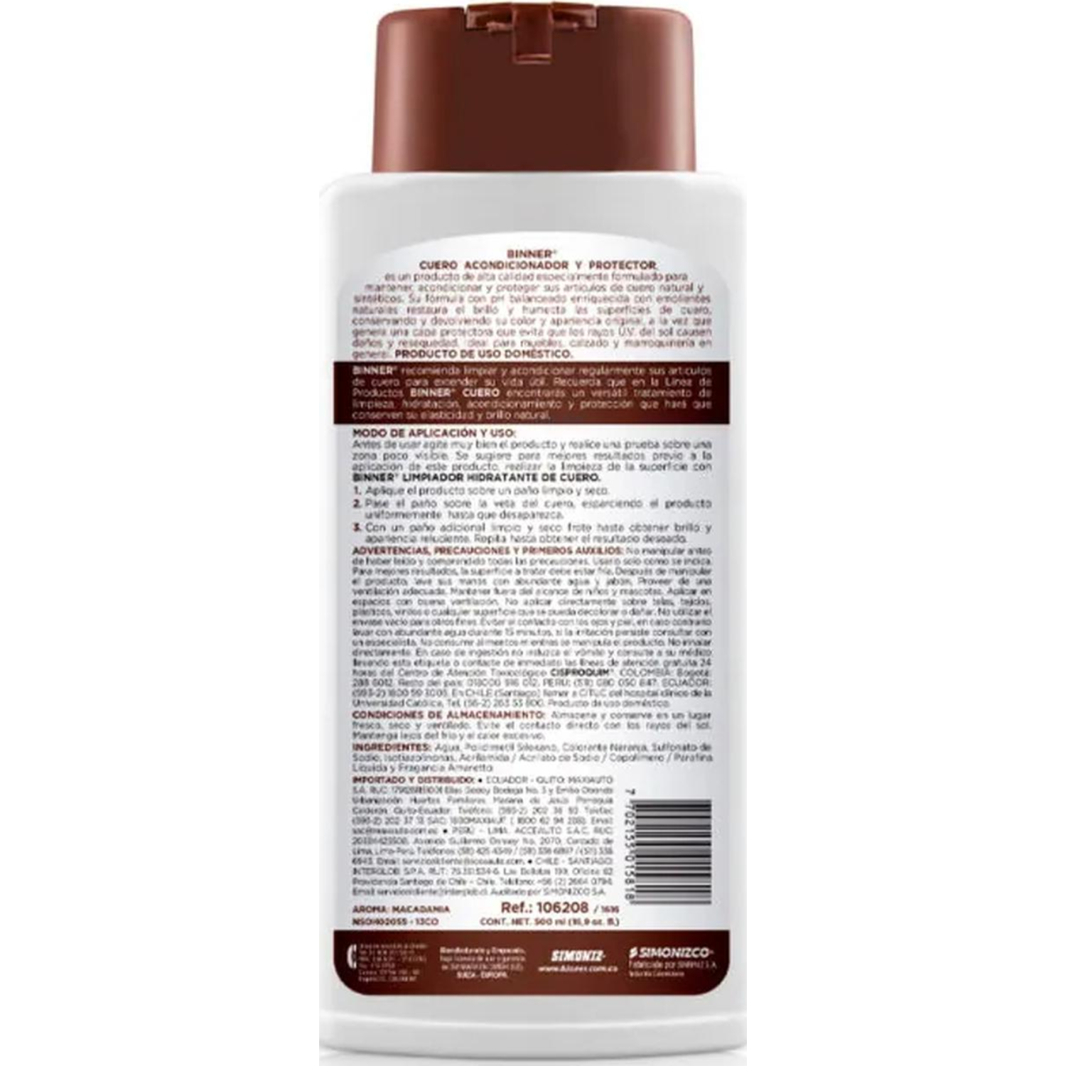 Limpiador y Protector de Cuero 500ml Binner-2