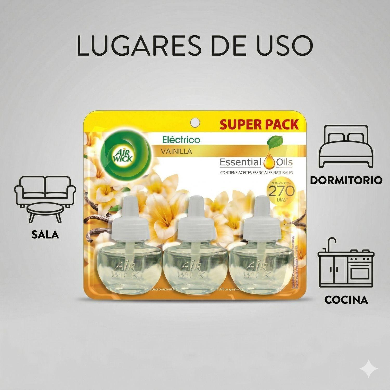 Repuesto Desodorante Eléctrico Air Wick Vainilla 3x21ml-4