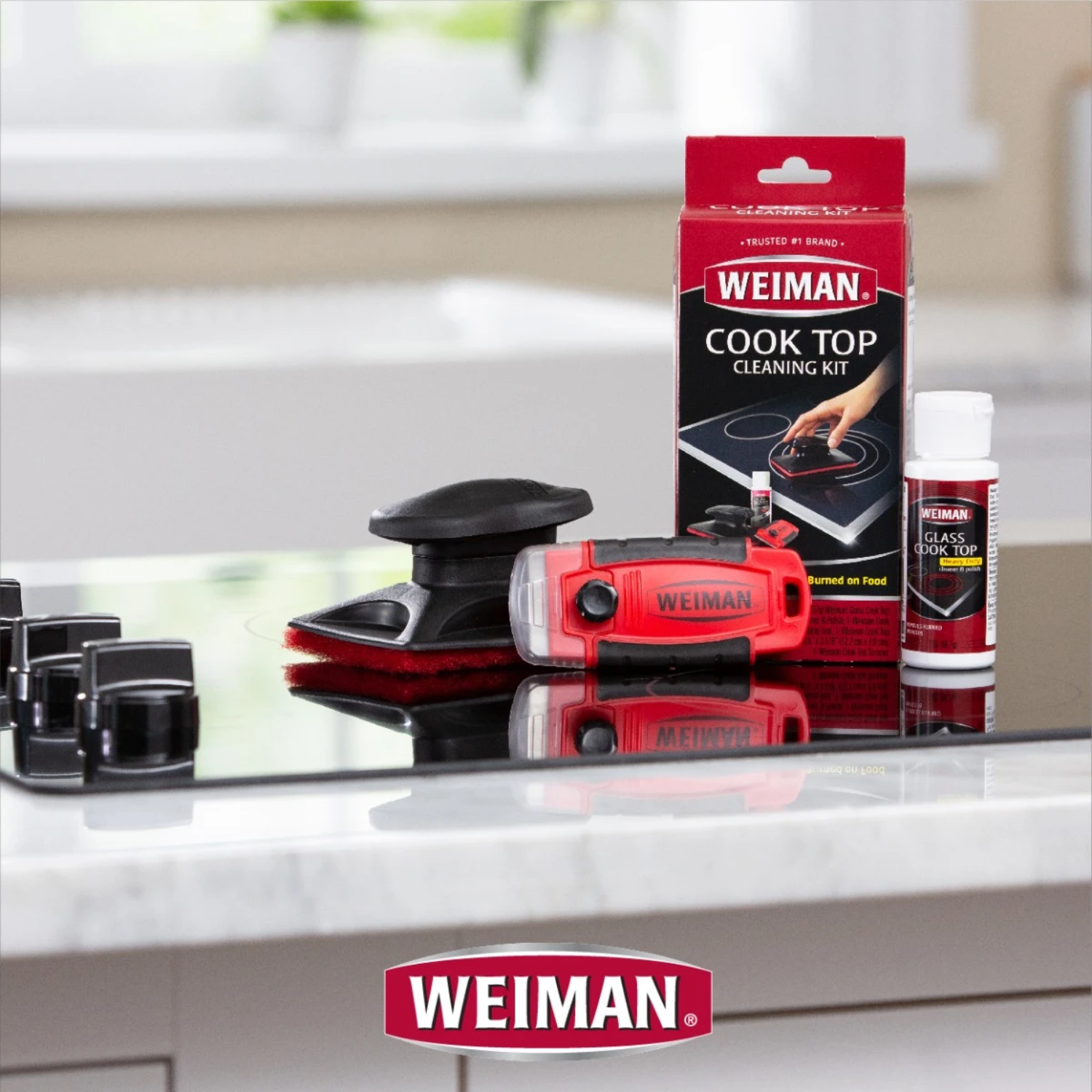 Weiman Kit Limpiador Vitrocerámica 3 Piezas-3