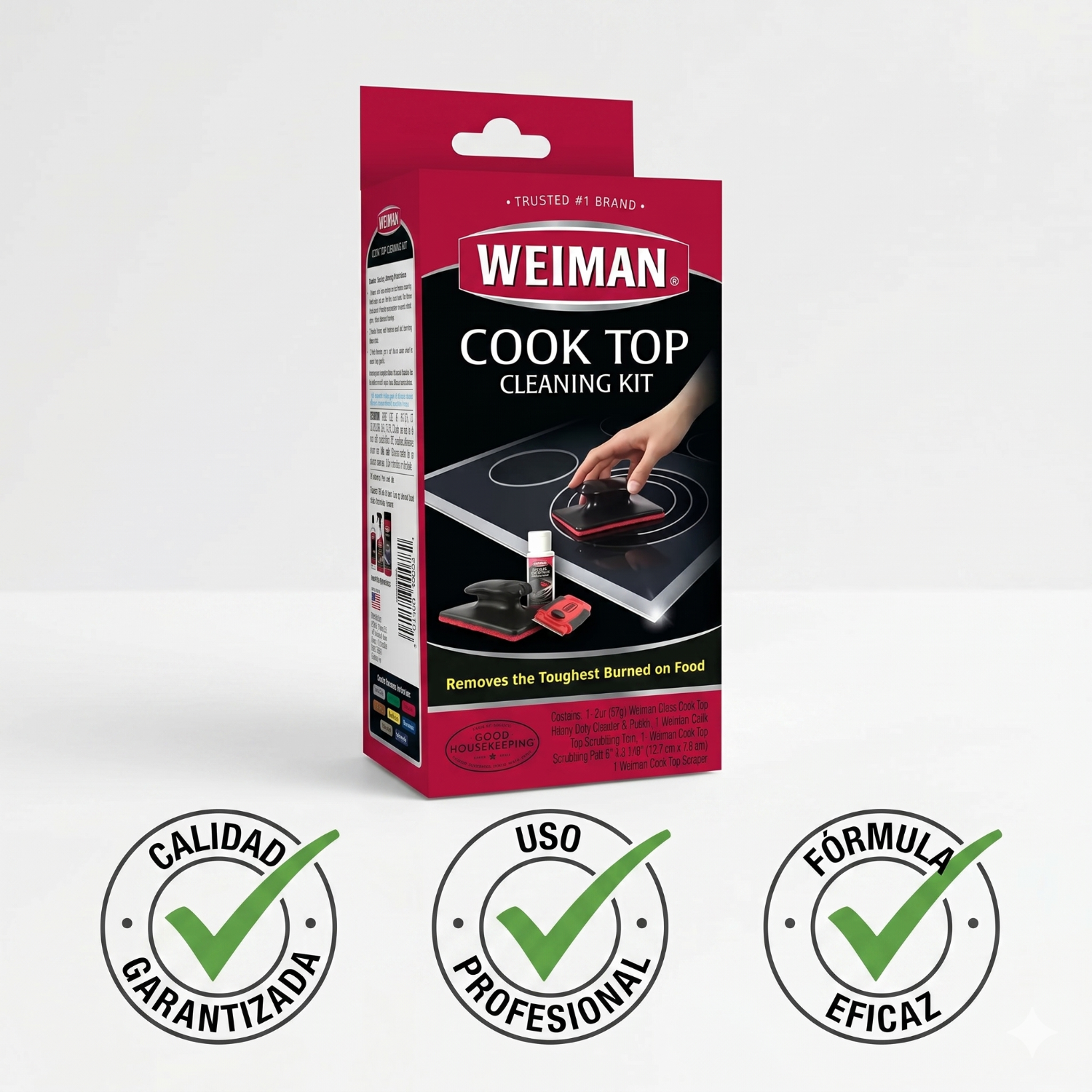 Weiman Kit Limpiador Vitrocerámica 3 Piezas-6
