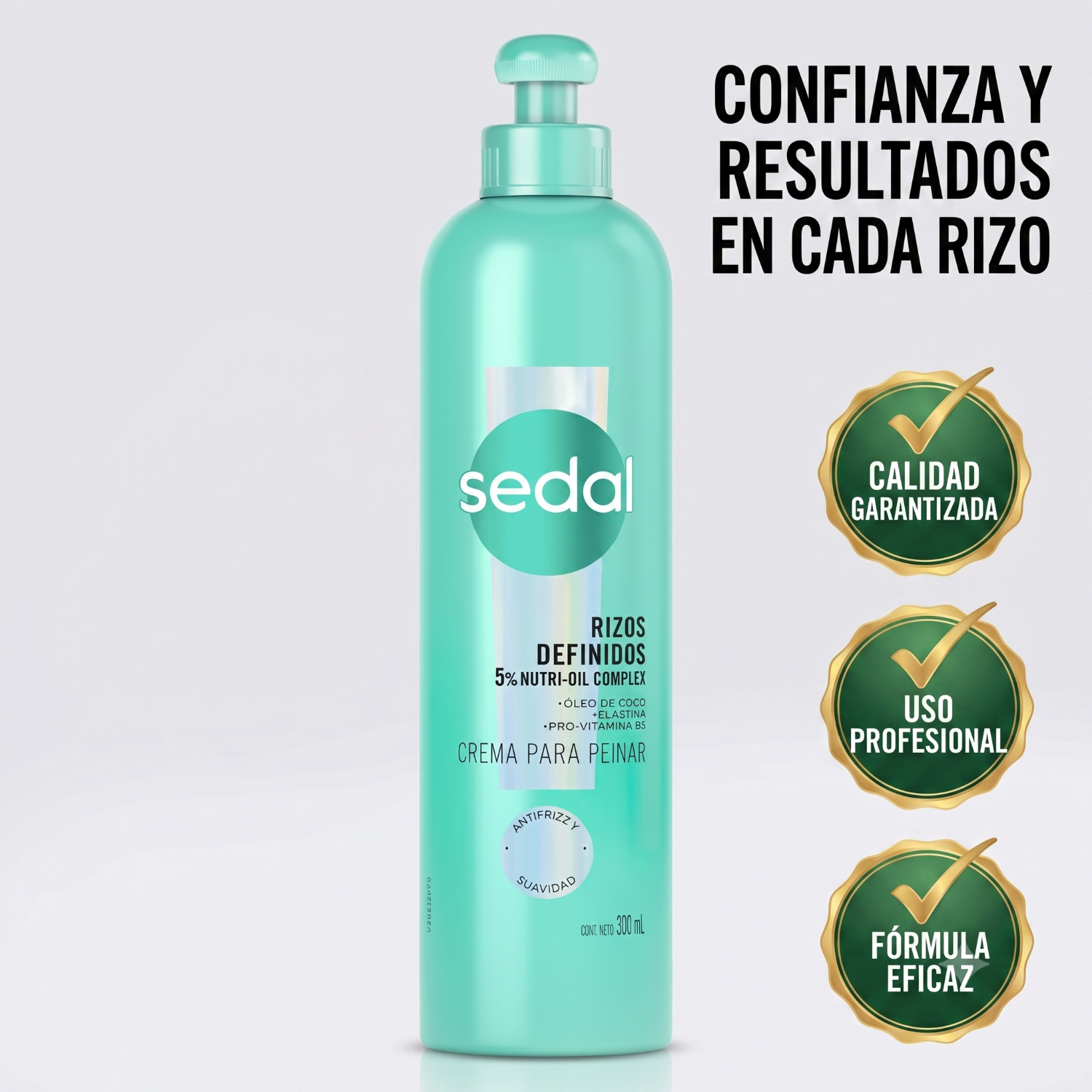Sedal Crema Peinar Rizos Definidos 300ml Antifrizz-6