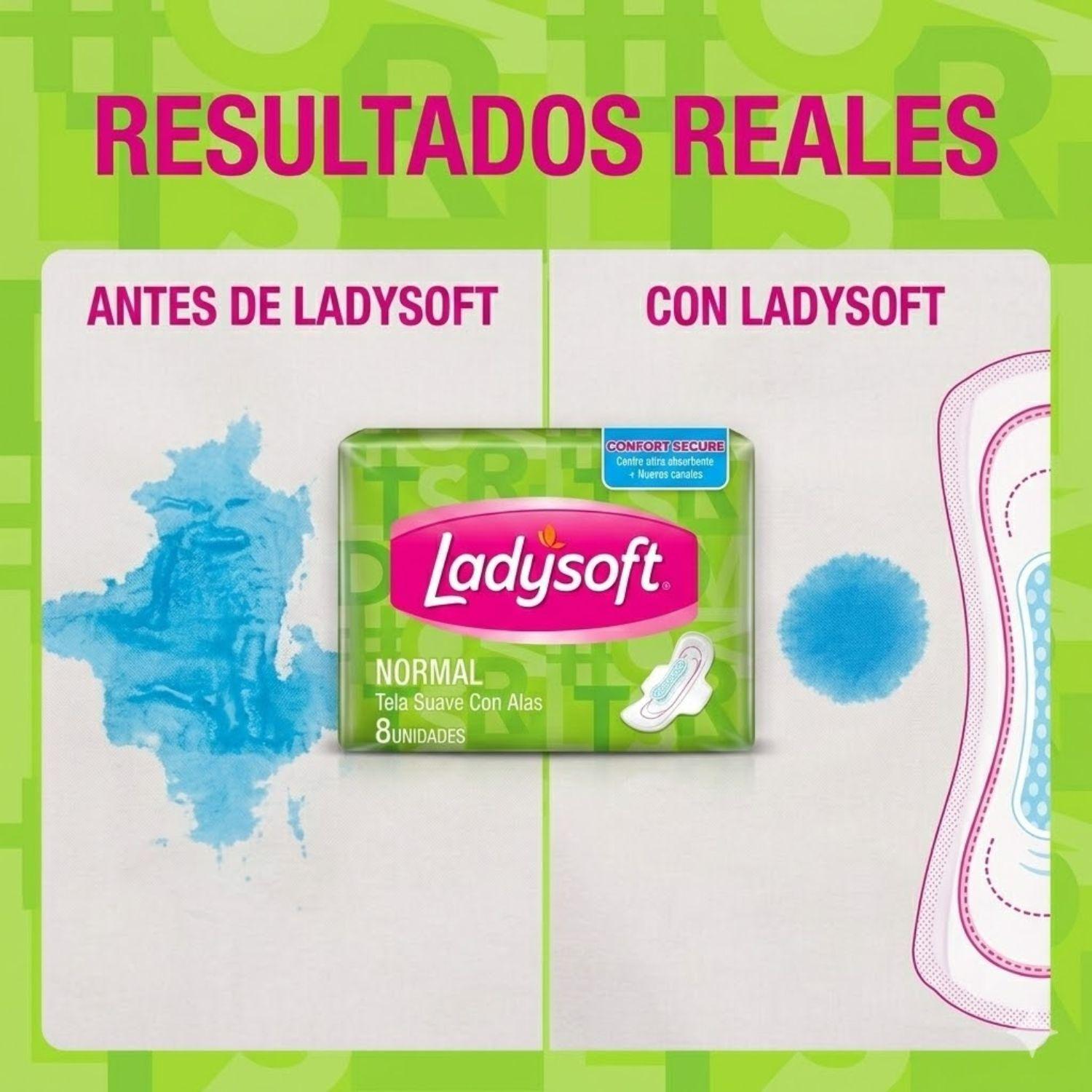 Toallas Femeninas Ladysoft Normal Tela Suave Con Alas 8u-2