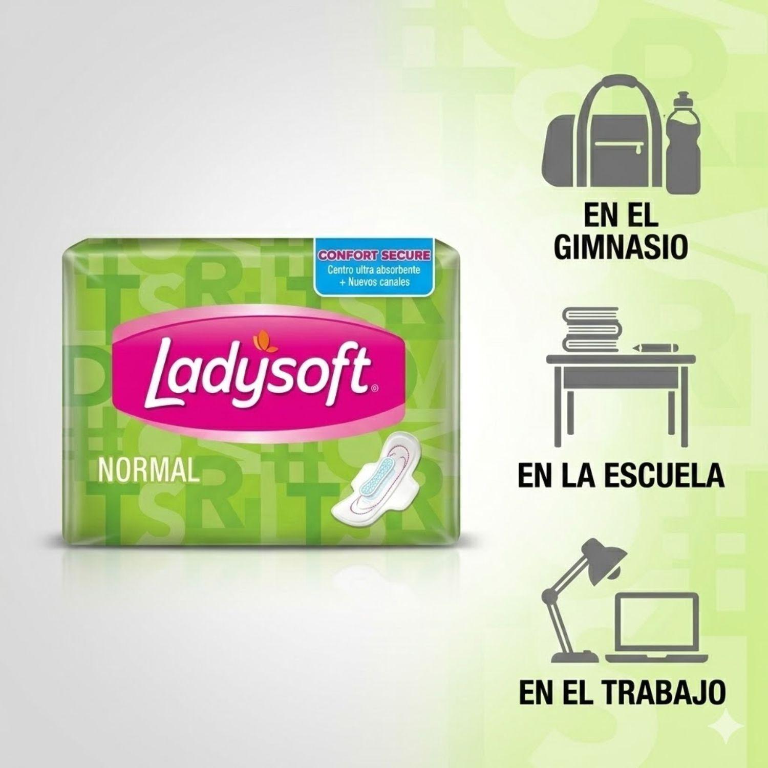 Toallas Femeninas Ladysoft Normal Tela Suave Con Alas 8u-3