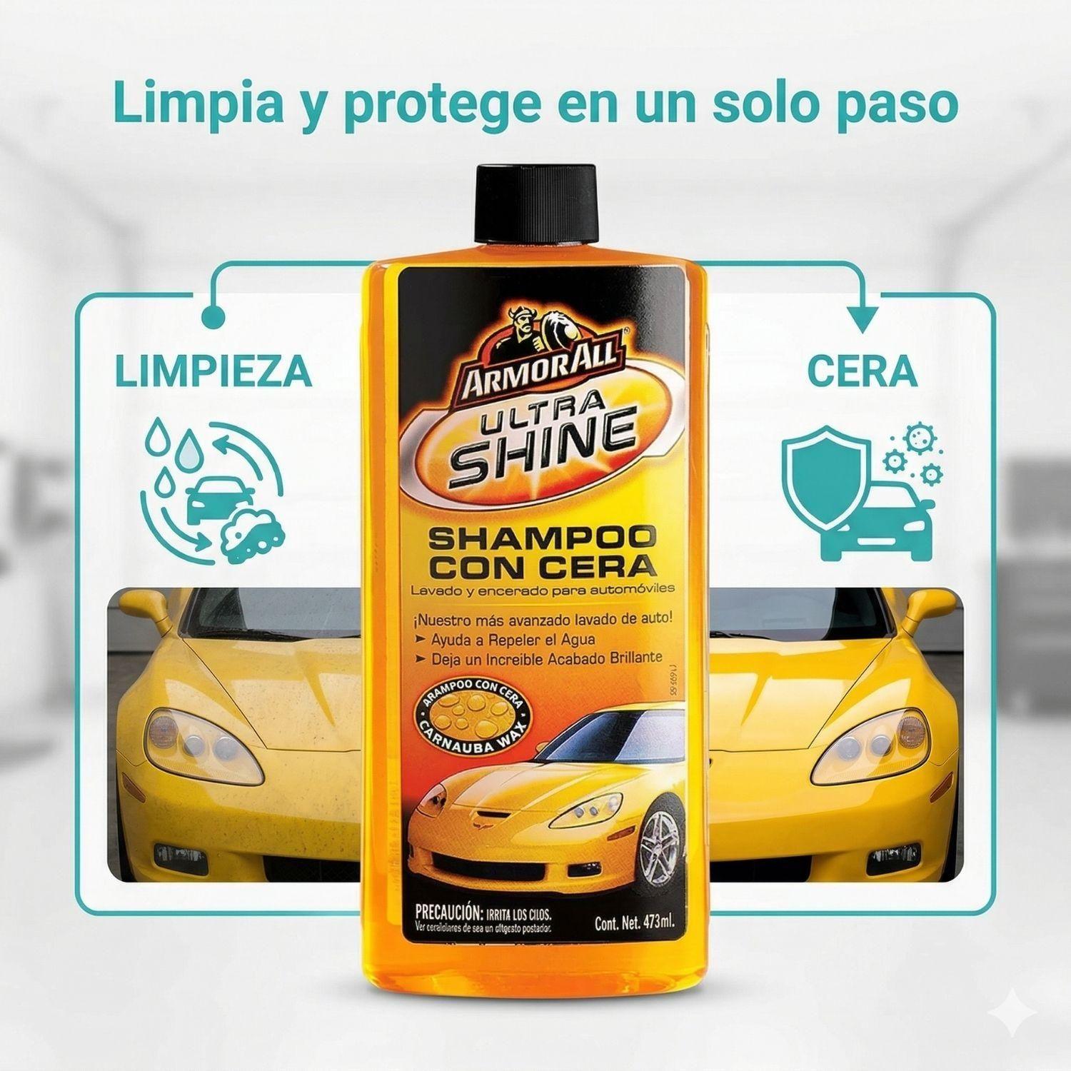 Armor All Shampoo Cera Auto Brillante 473 ml-6