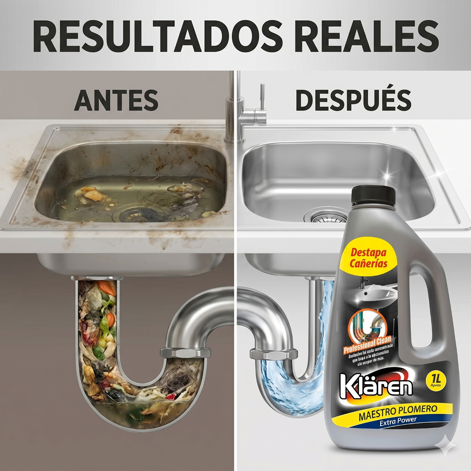 Destapa Cañerias Extra Power Klaren 1l-4