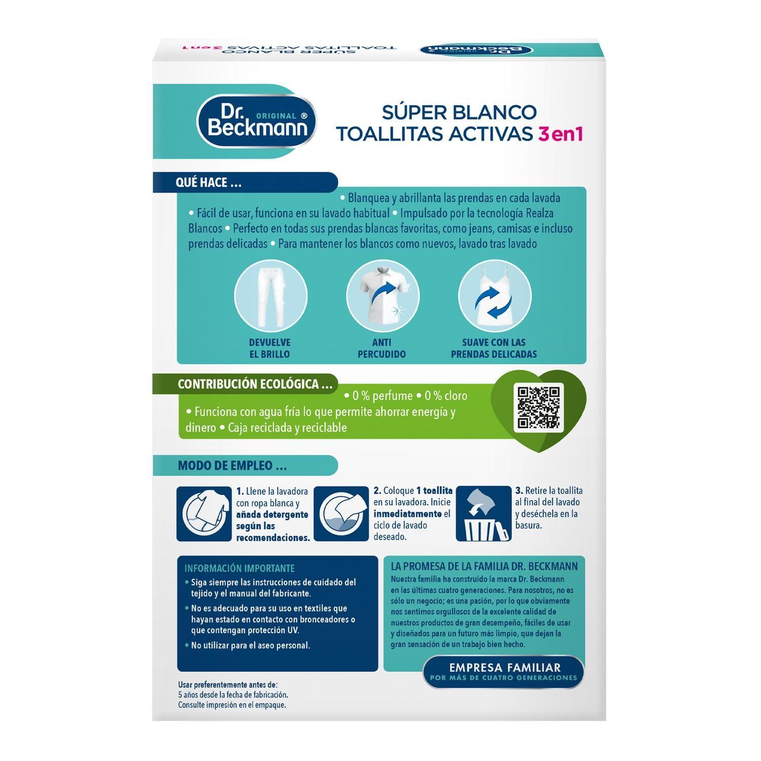 Toallitas Súper Blanco Dr. Beckmann x15 Unid-2