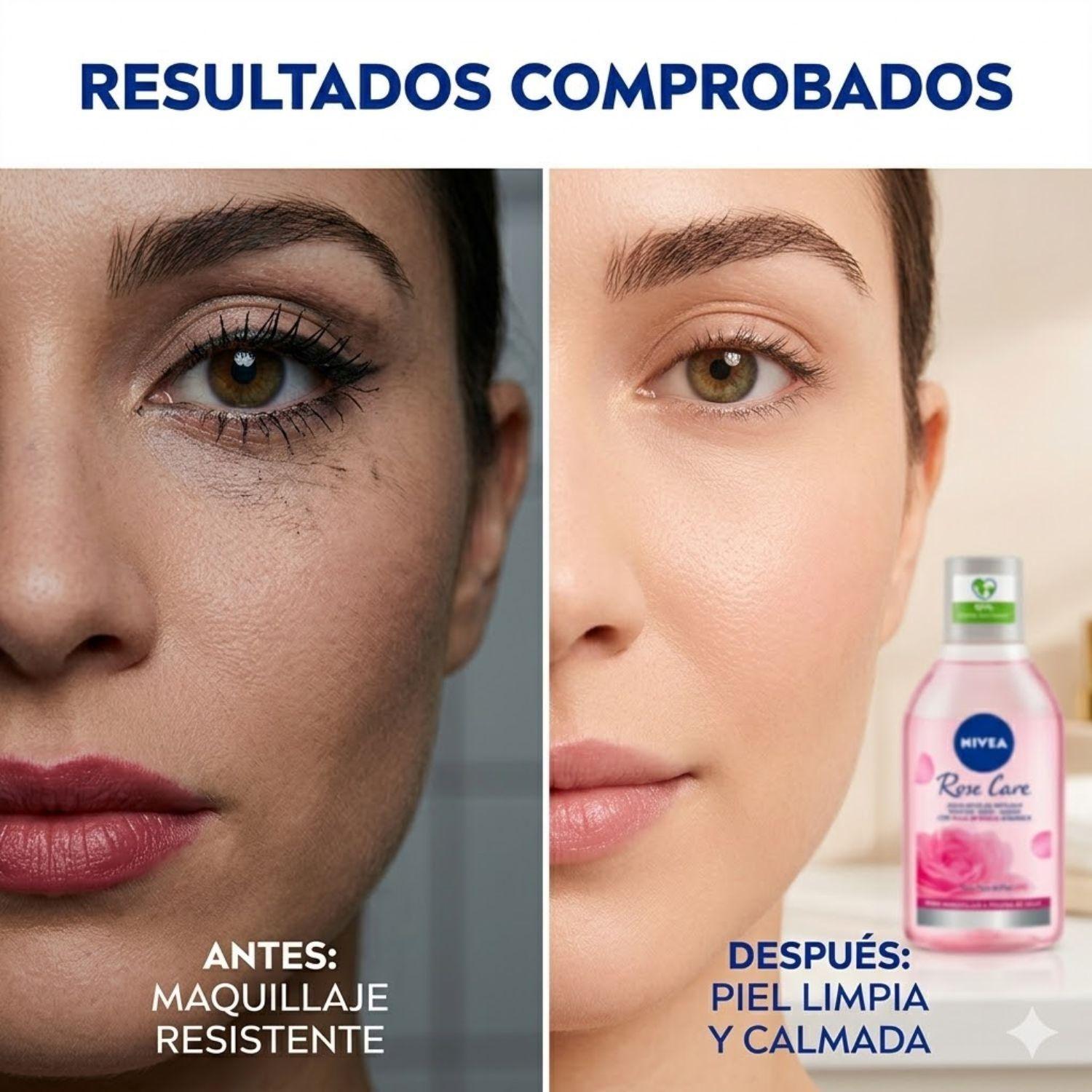 Agua Micelar Nivea Bifásica Rose Care 400 ml-2