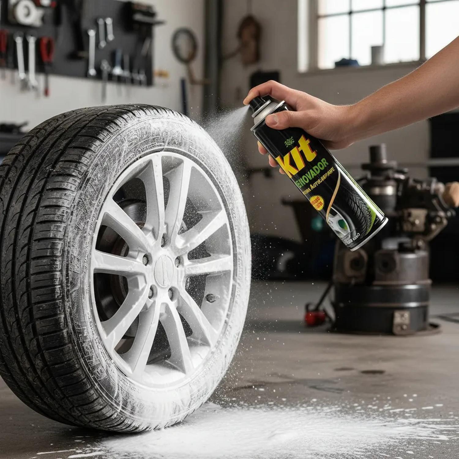Renovador de Caucho y Neumáticos KIT Spray 360 ml-1
