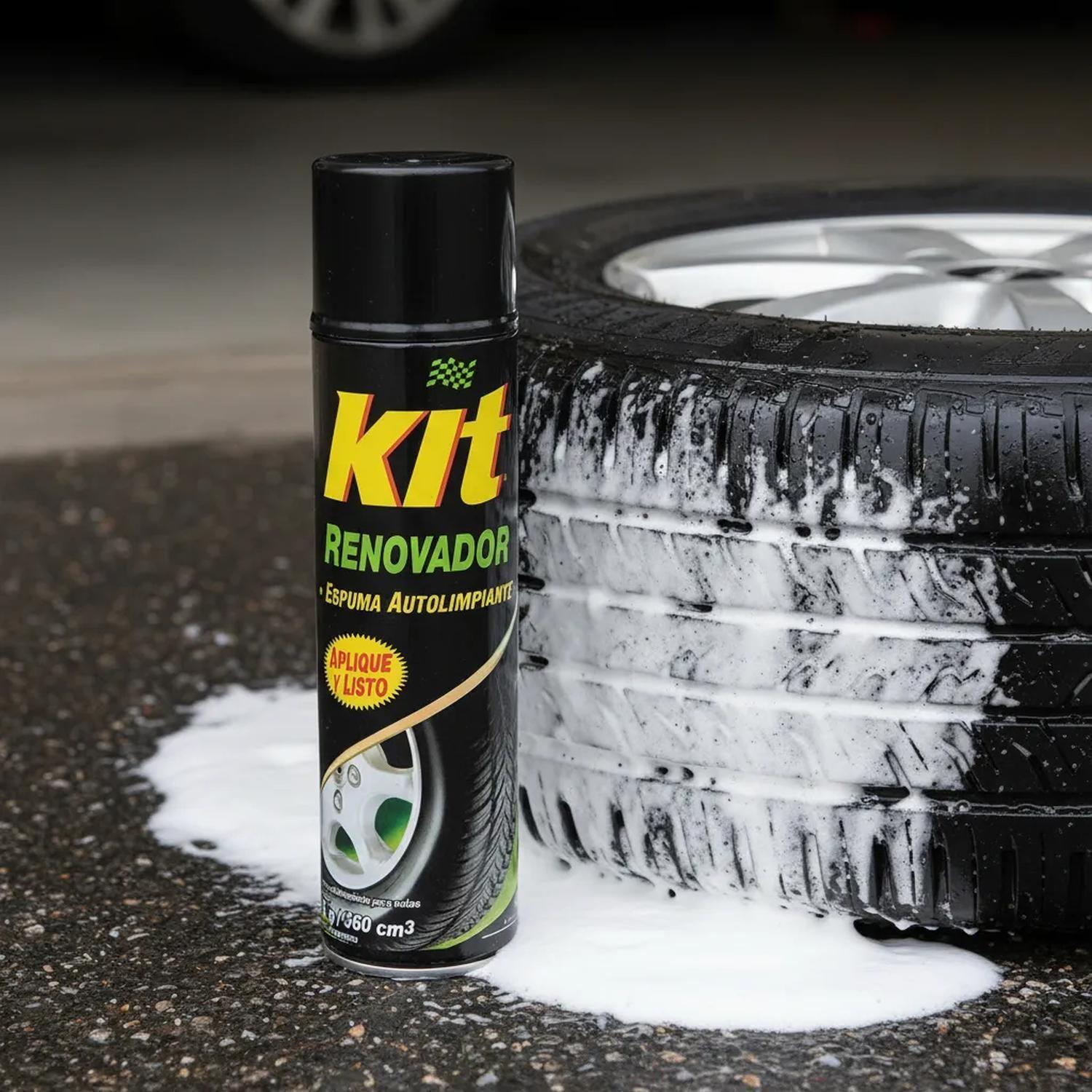 Renovador de Caucho y Neumáticos KIT Spray 360 ml-2