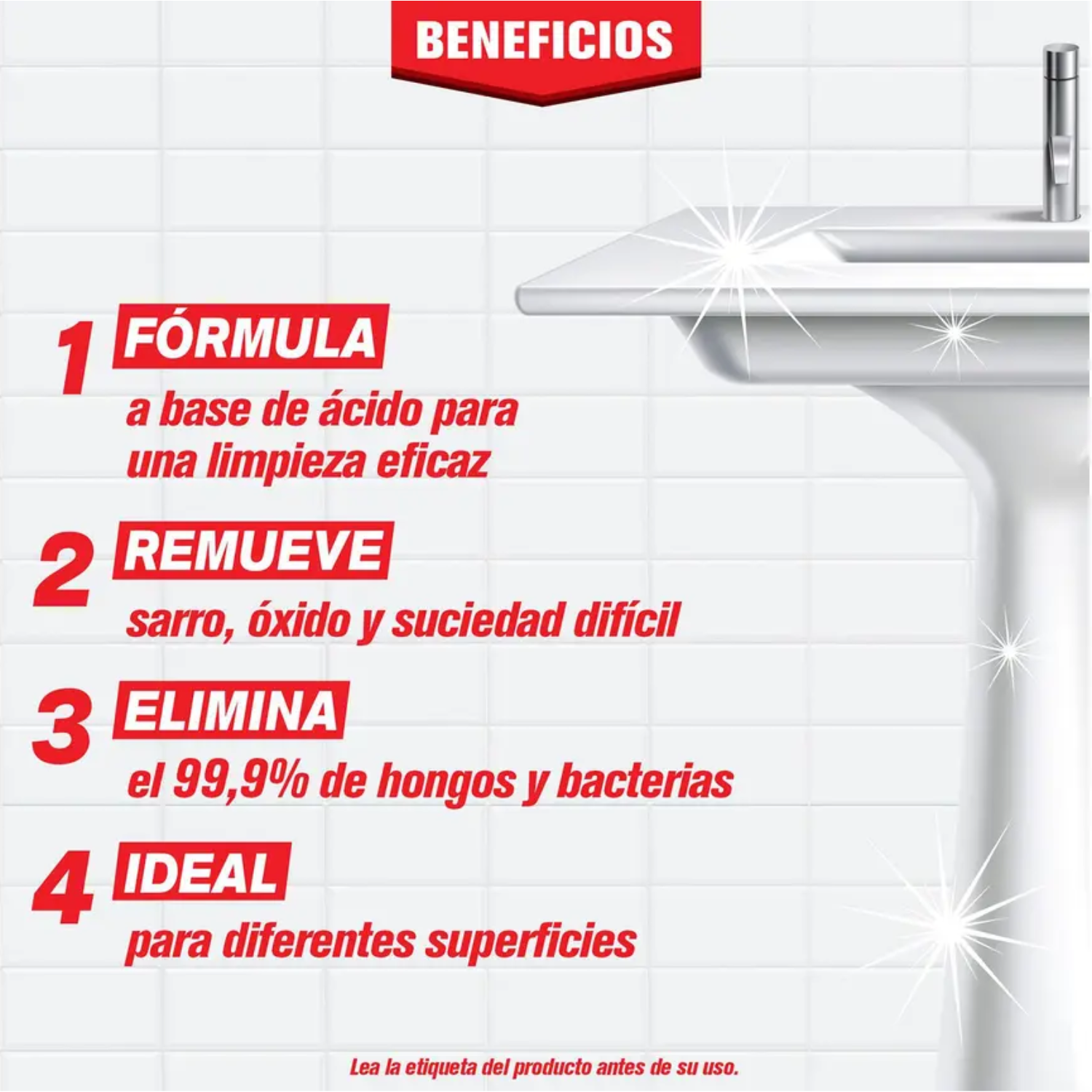 Limpiador Baño Sarro y Manchas Difíciles Gatillo 495 ml-3