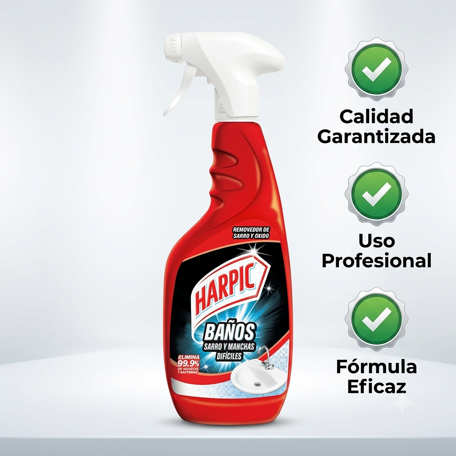 Limpiador Baño Sarro y Manchas Difíciles Gatillo 495 ml-5