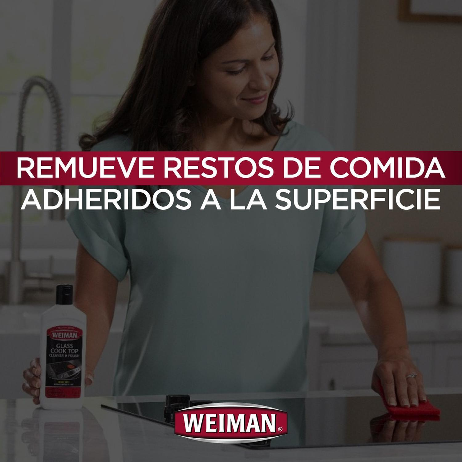 Limpiador Vitrocerámica Weiman 425ml + 3 Esponjas-3